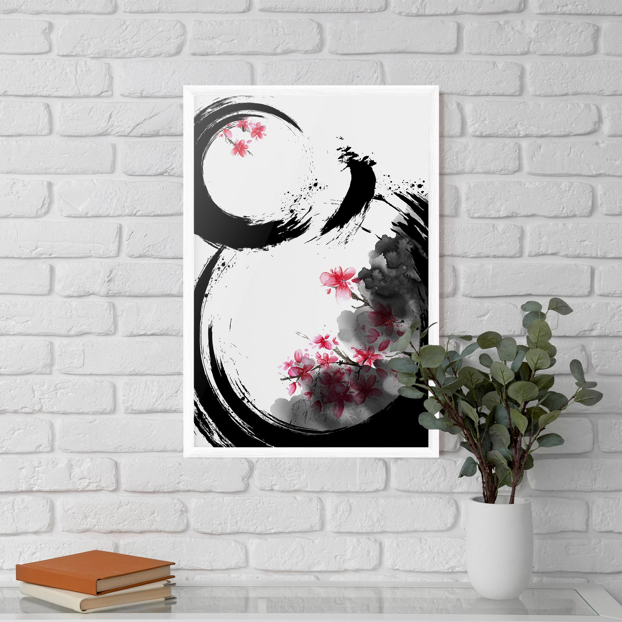 Poster Înrămat Pink Flower Smoke mockup 5