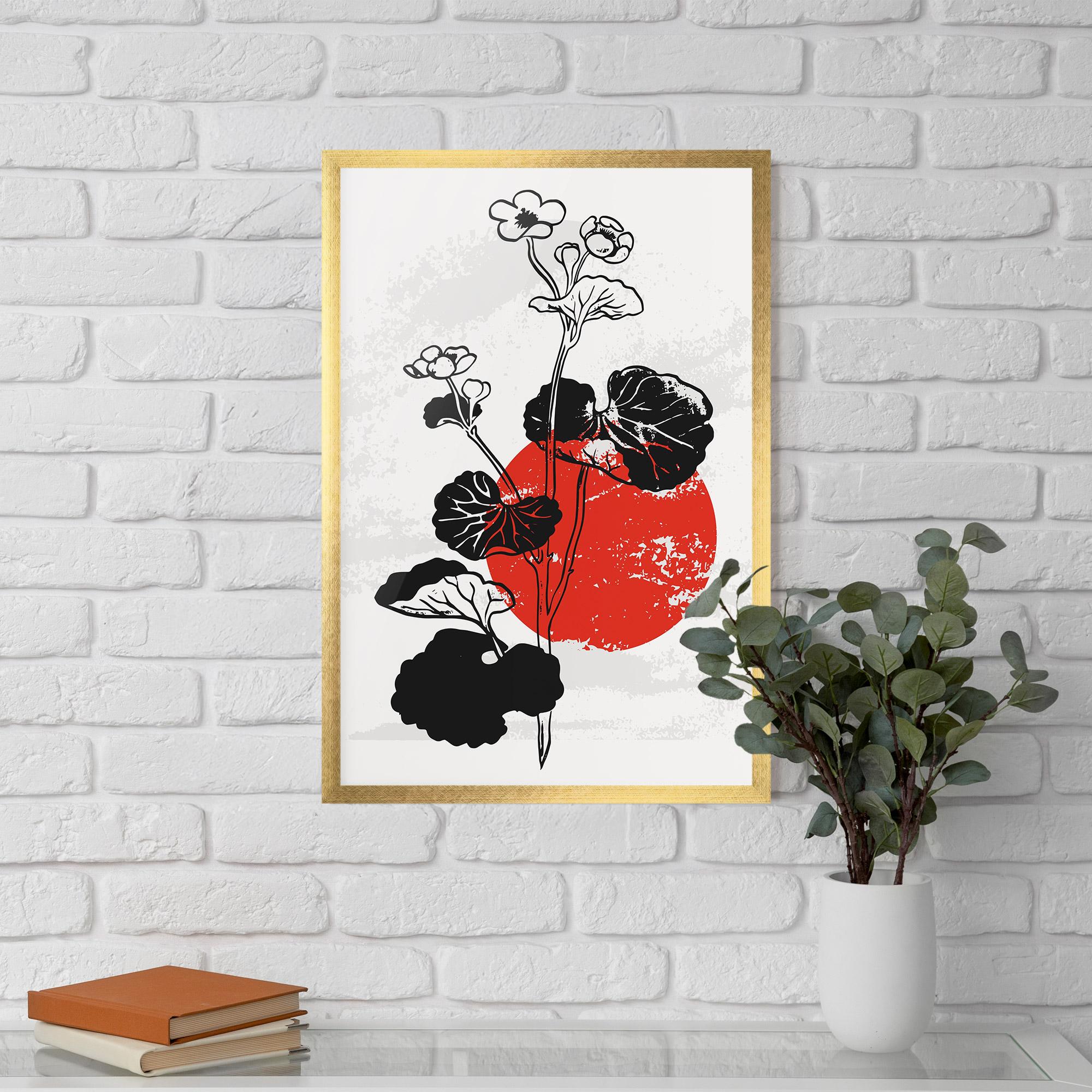 Poster Înrămat Japan Plant Art mockup 5