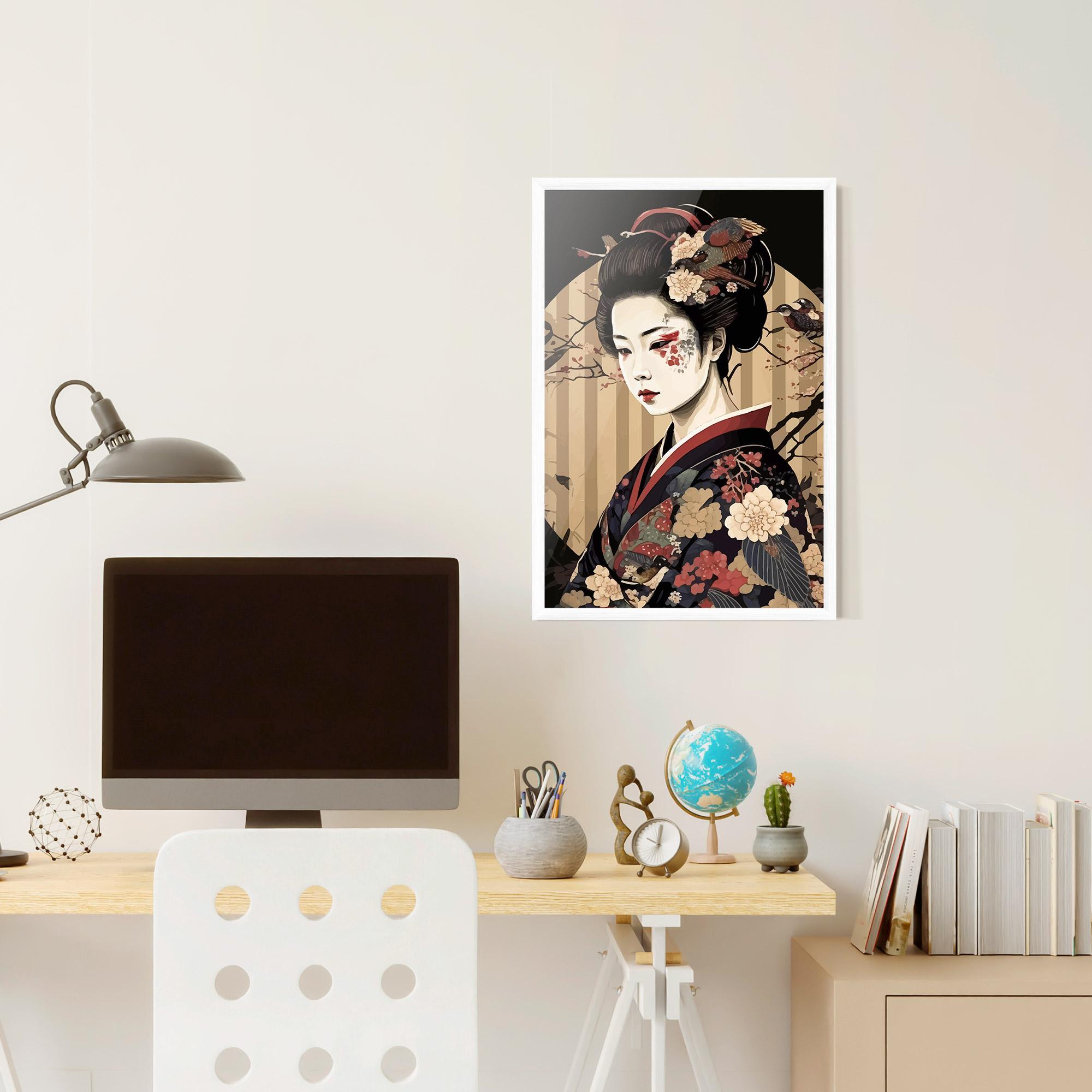 Poster Înrămat Asiatic Lady mockup 6
