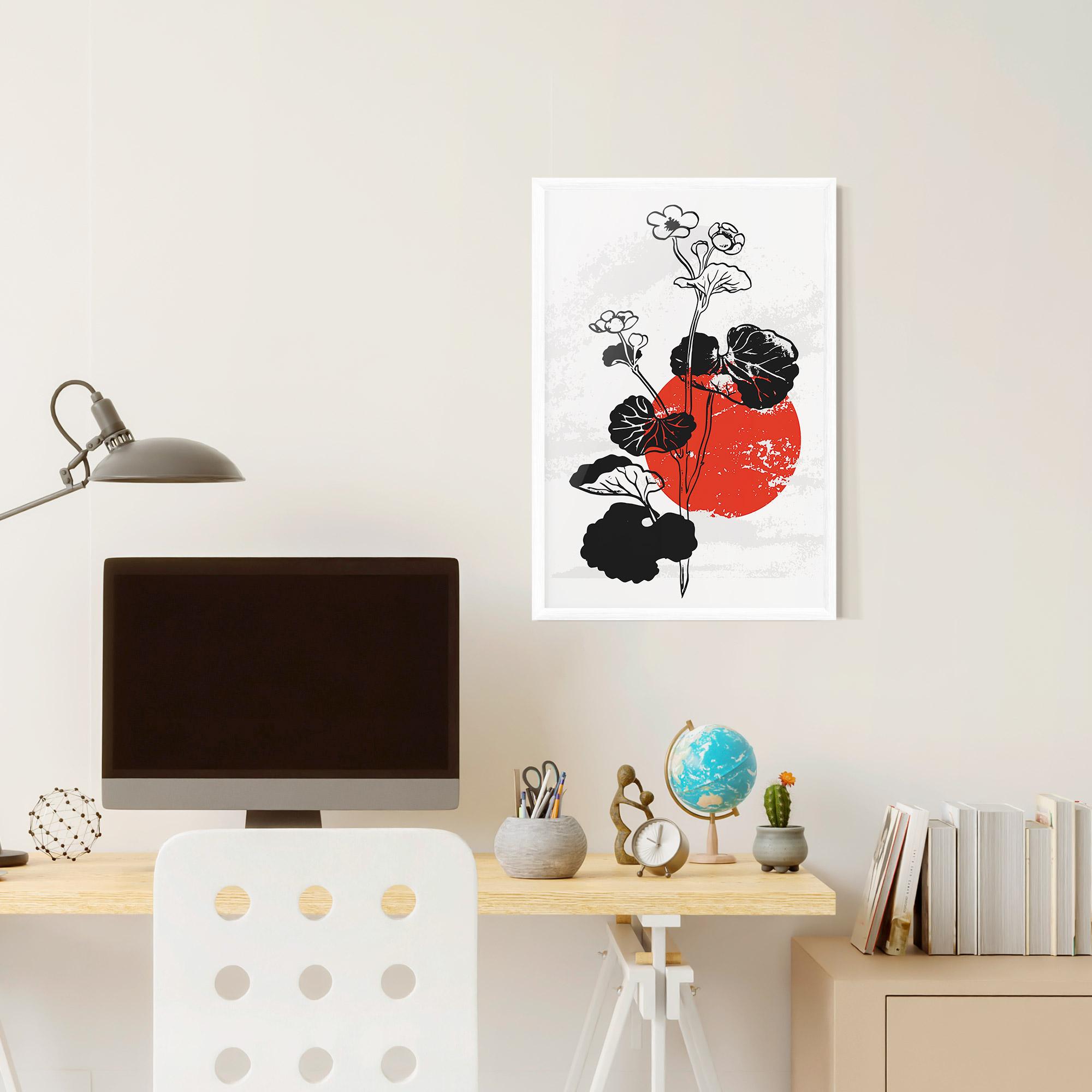 Poster Înrămat Japan Plant Art mockup 6