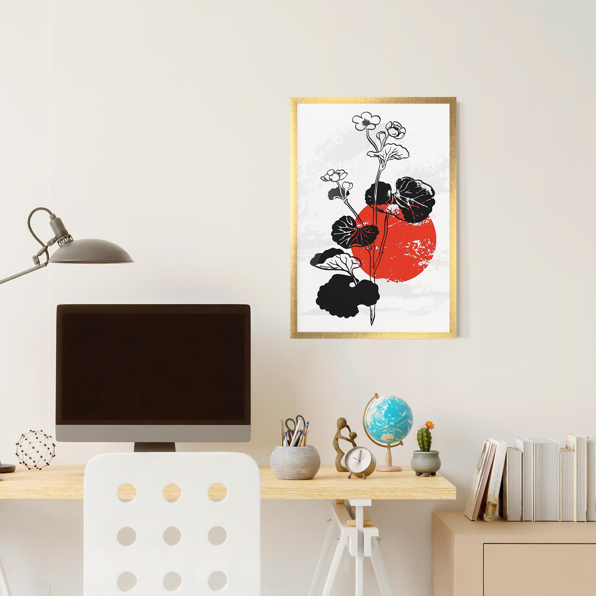 Poster Înrămat Japan Plant Art mockup 6