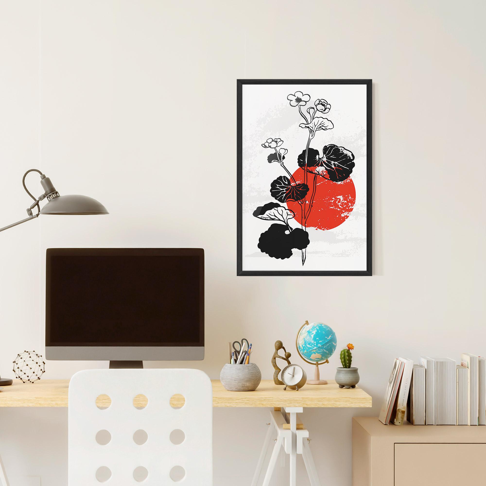 Poster Înrămat Japan Plant Art mockup 6