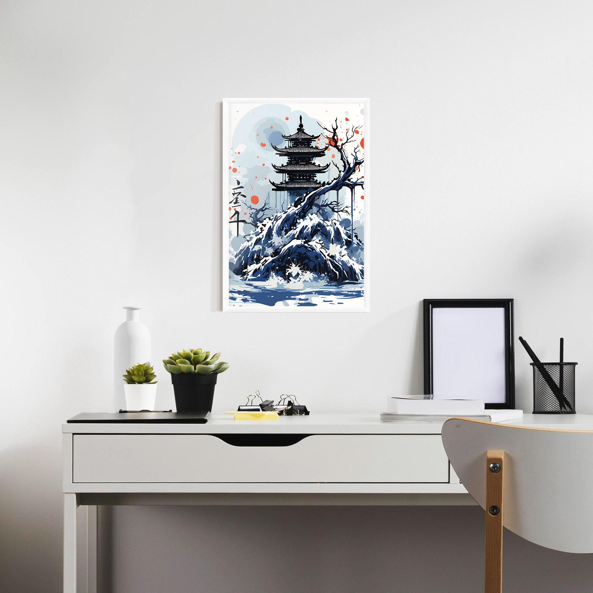 Poster Înrămat Asiatic Winter Art mockup 7