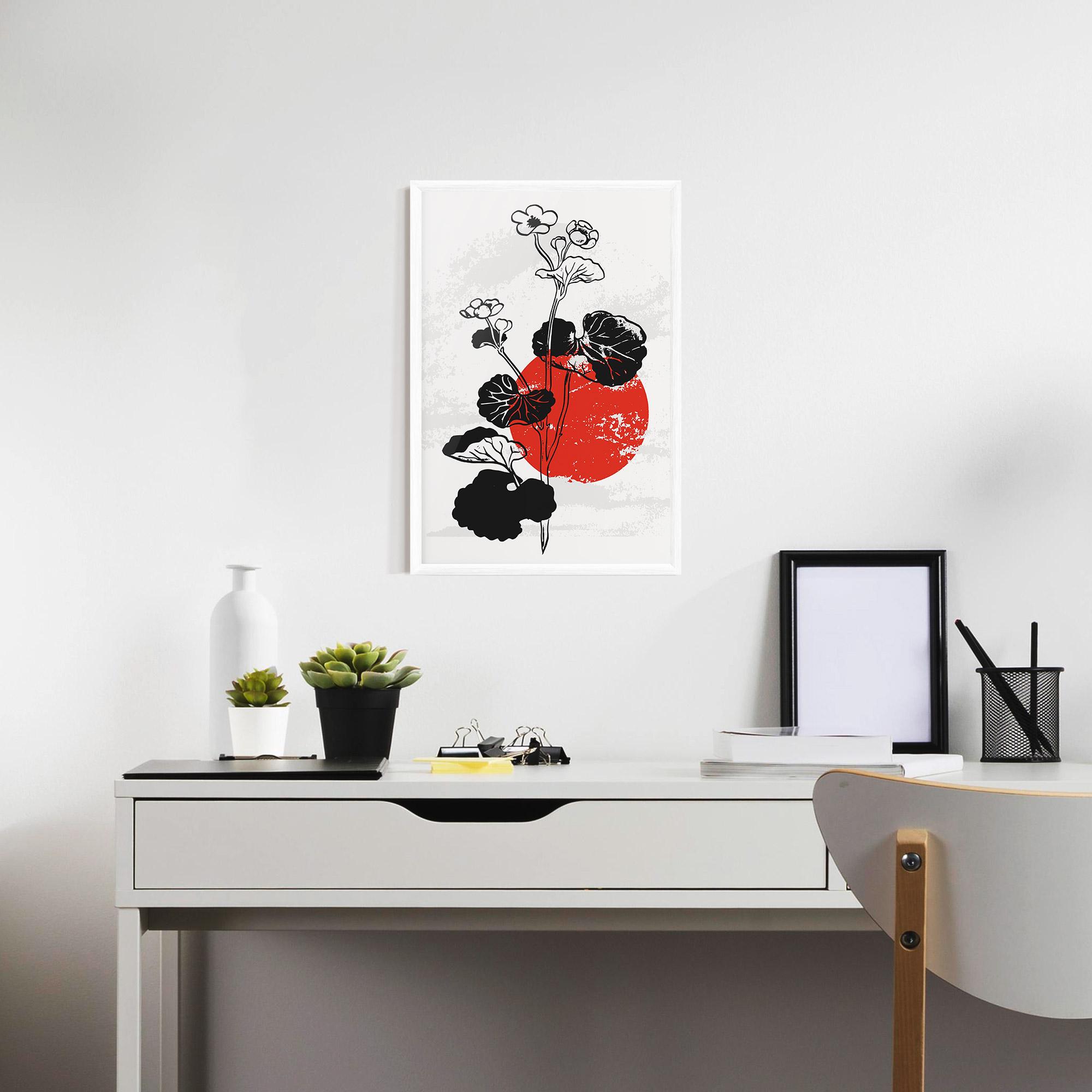 Poster Înrămat Japan Plant Art mockup 7