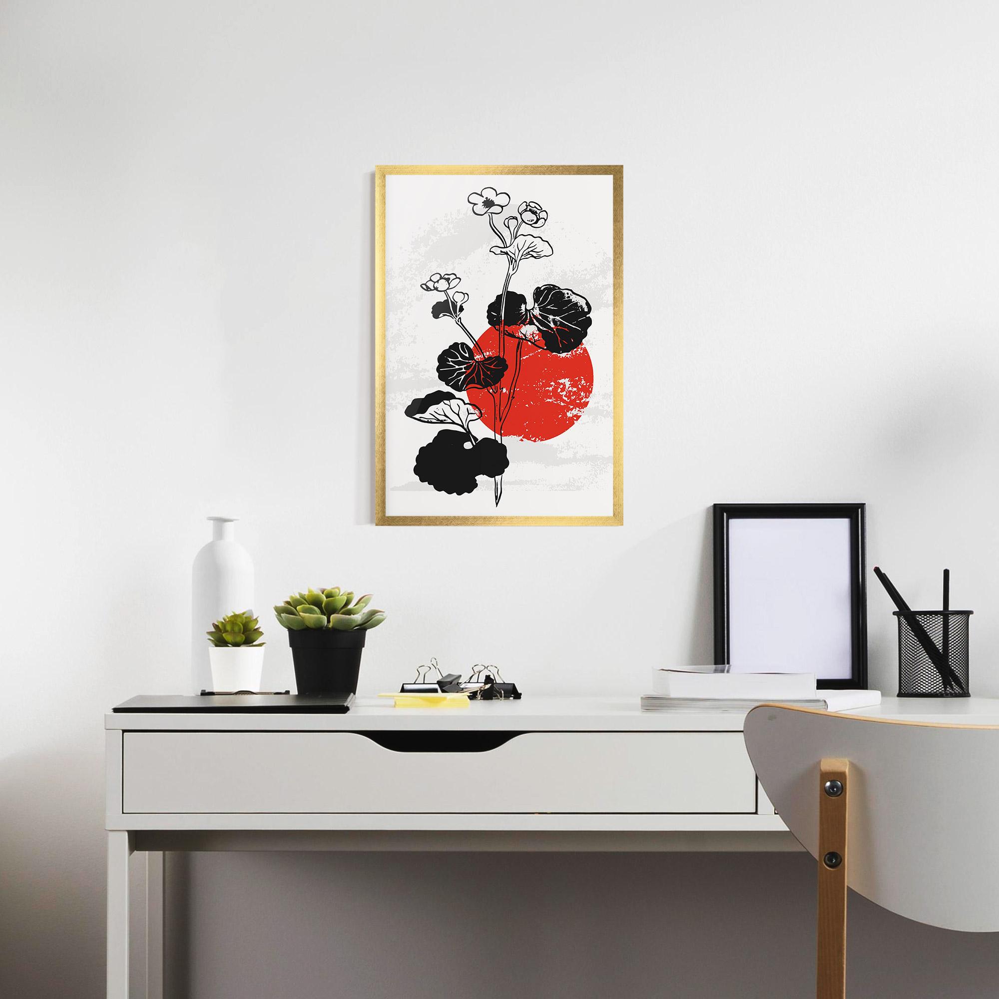 Poster Înrămat Japan Plant Art mockup 7