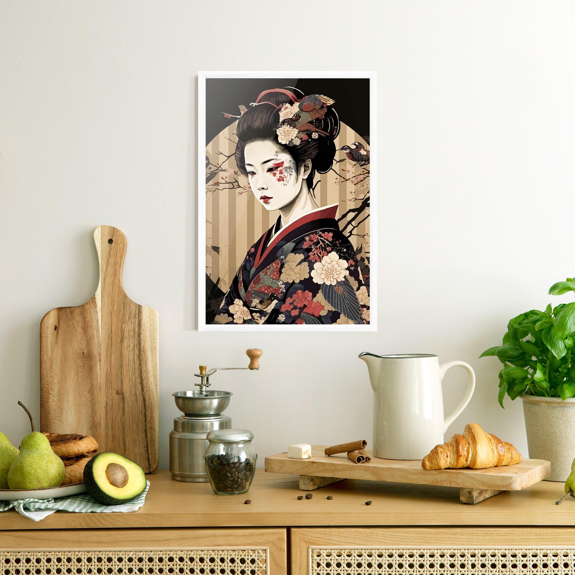 Poster Înrămat Asiatic Lady mockup 8