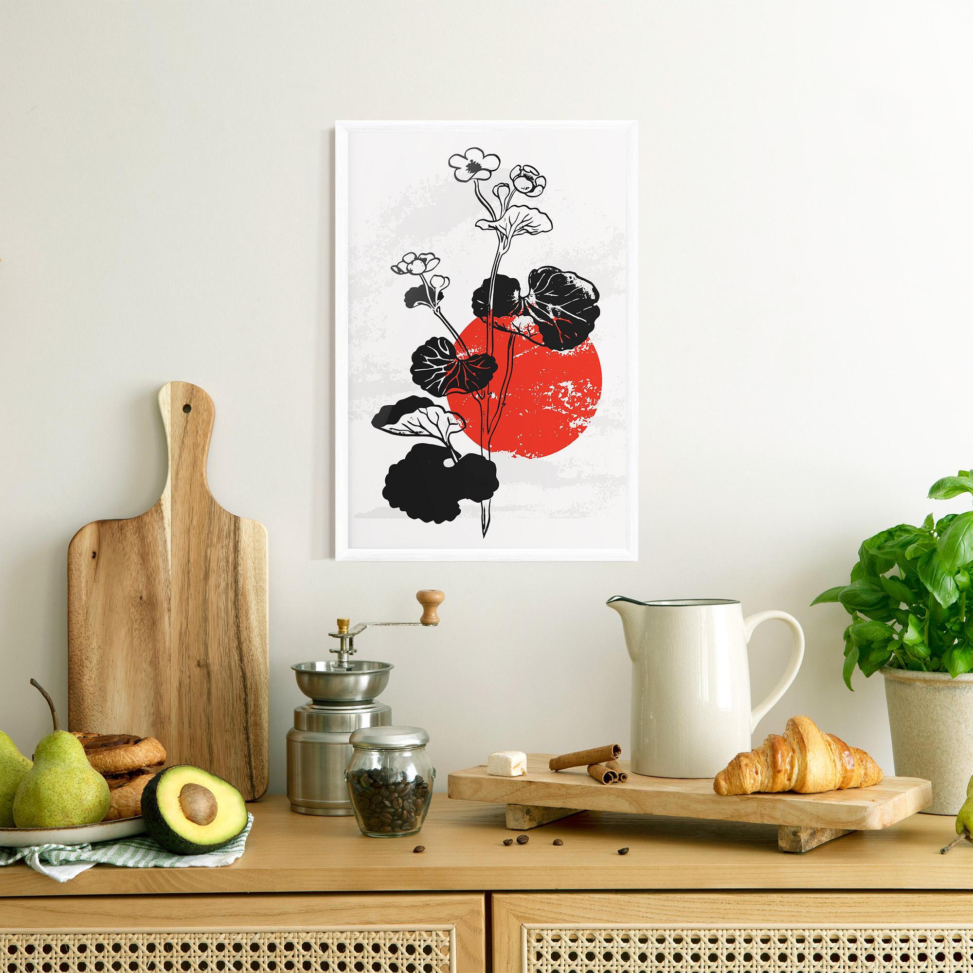 Poster Înrămat Japan Plant Art mockup 8
