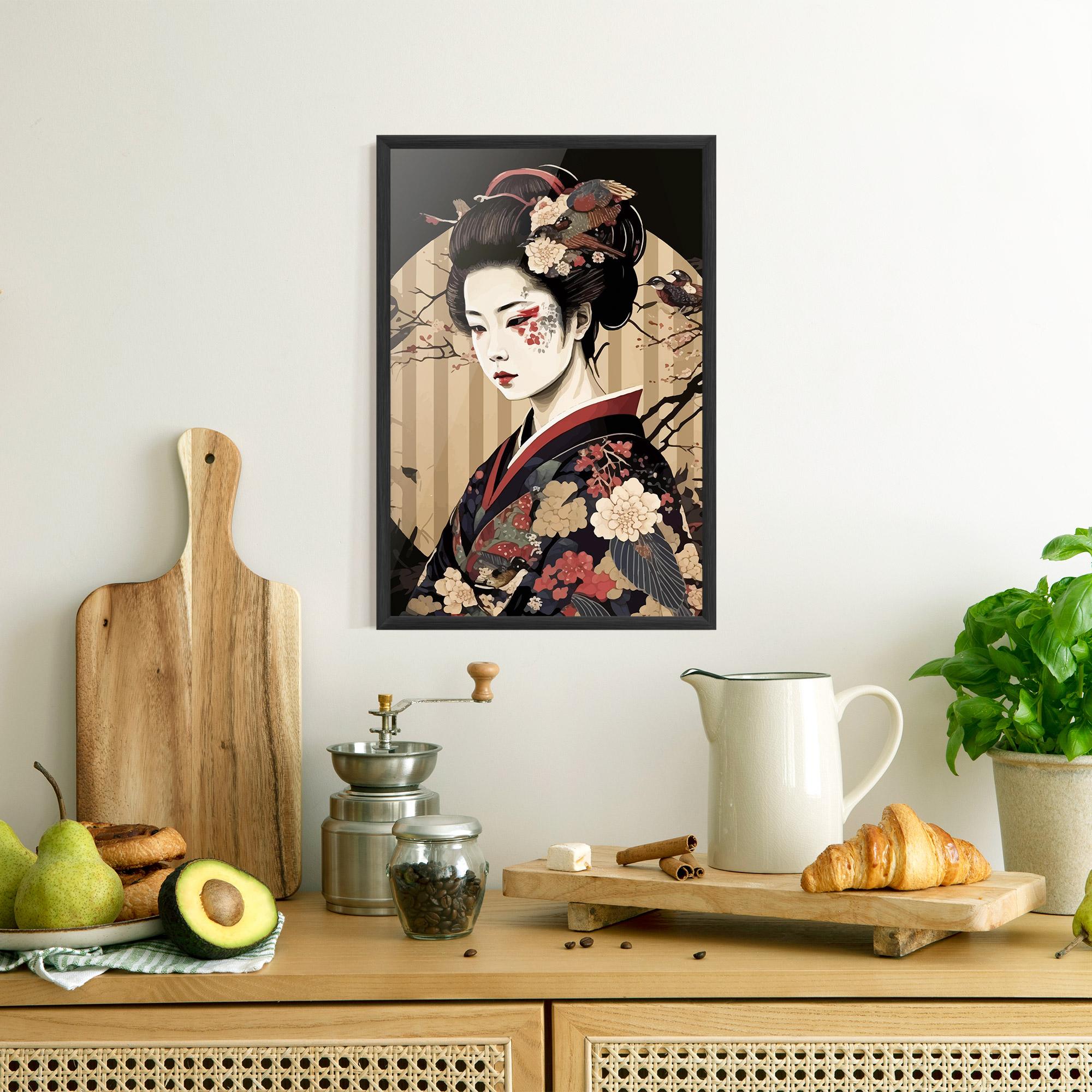 Poster Înrămat Asiatic Lady mockup 8