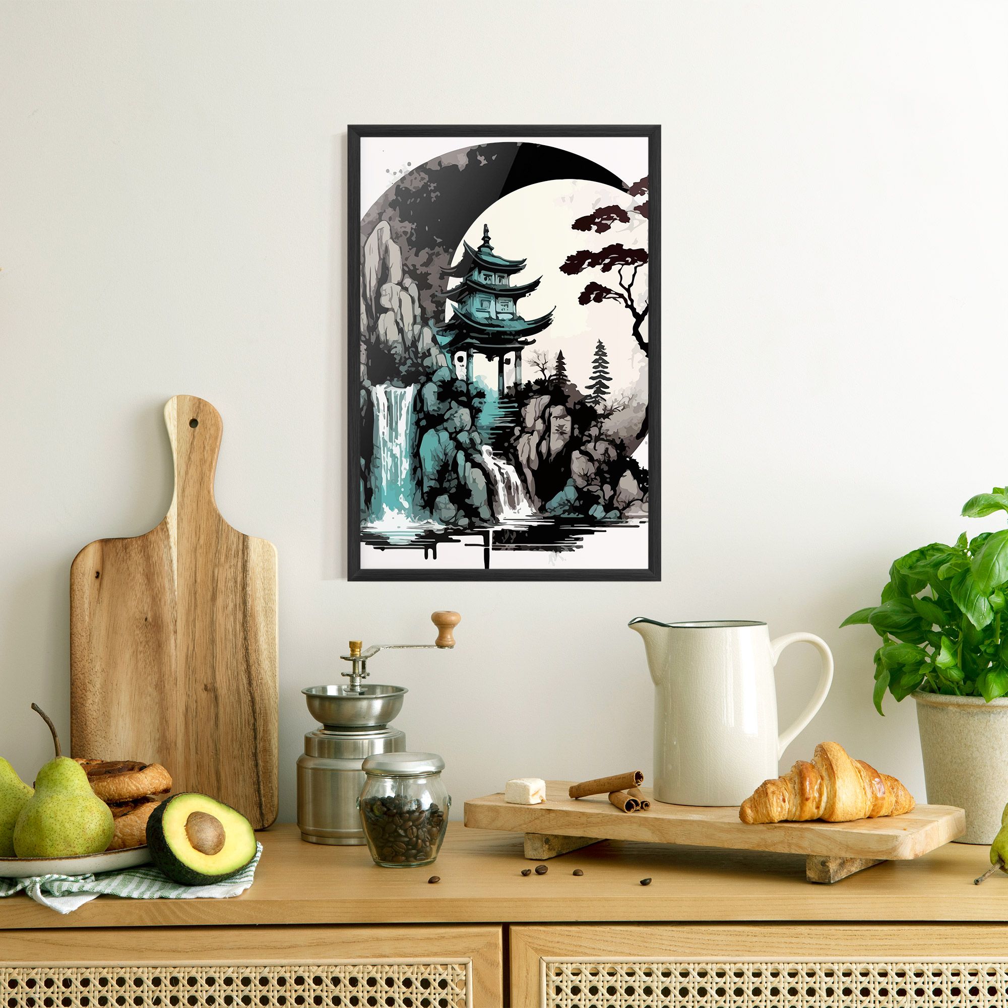 Blue Temple Art mockup 8