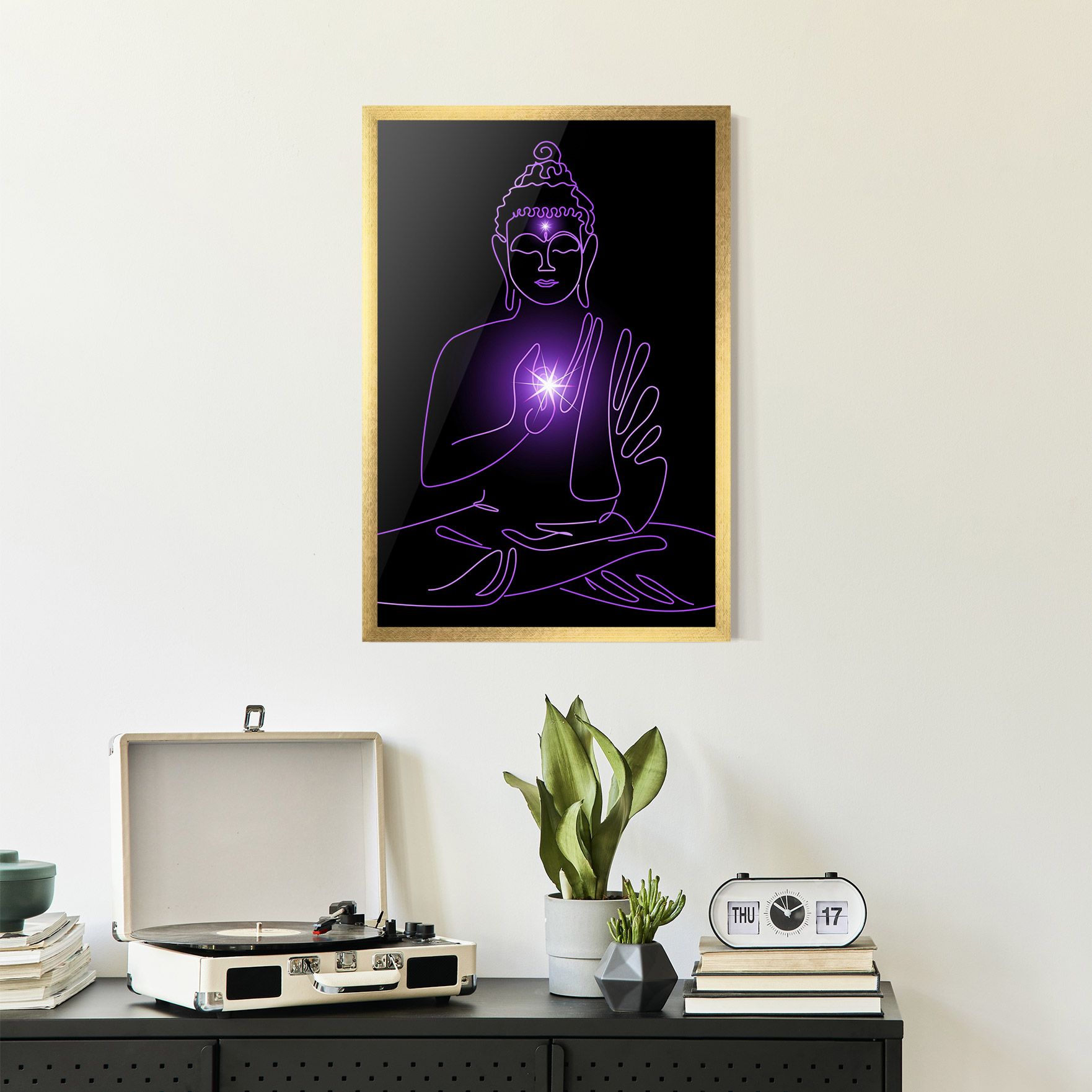 Glowing Buddha mockup 2