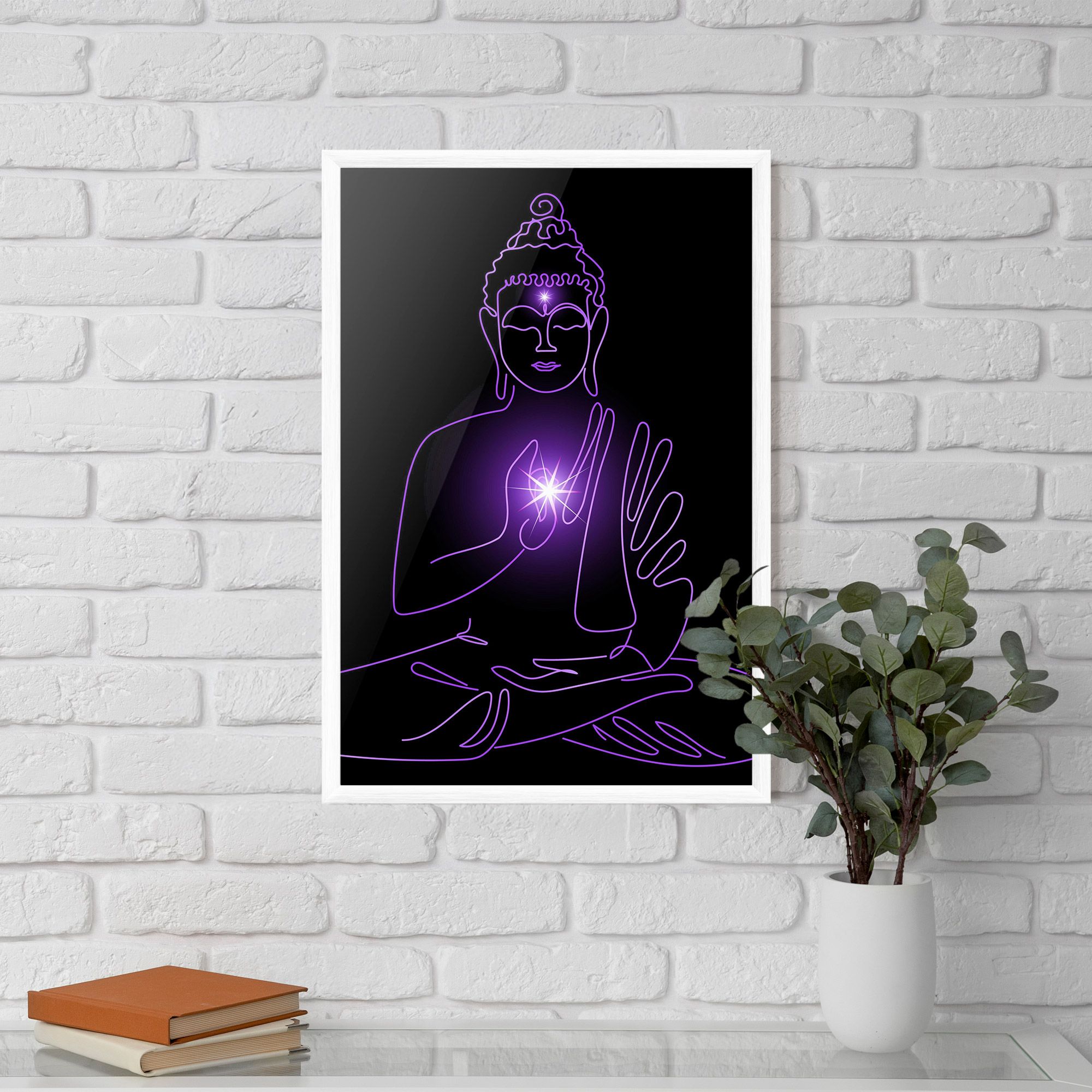 Glowing Buddha mockup 5