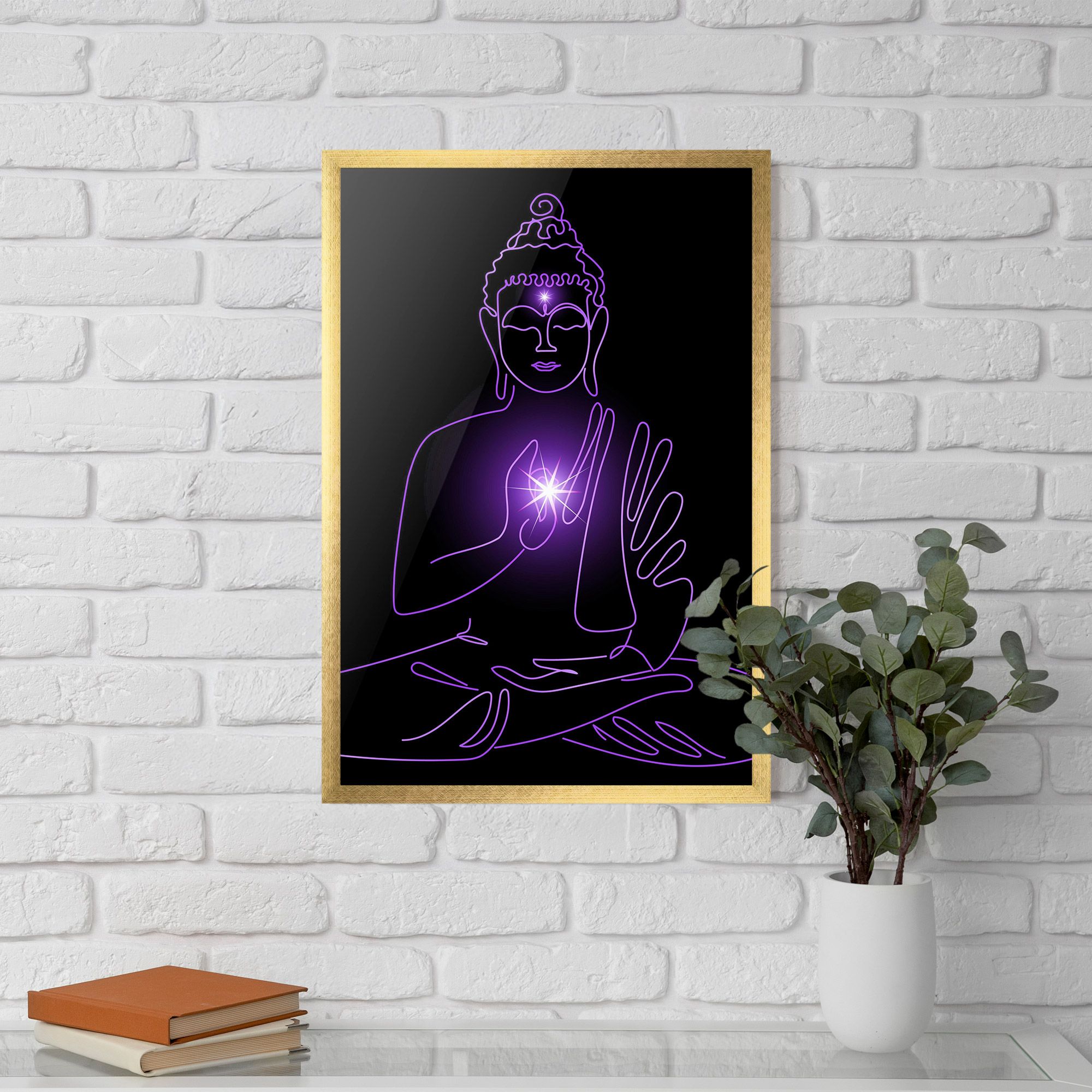 Glowing Buddha mockup 5