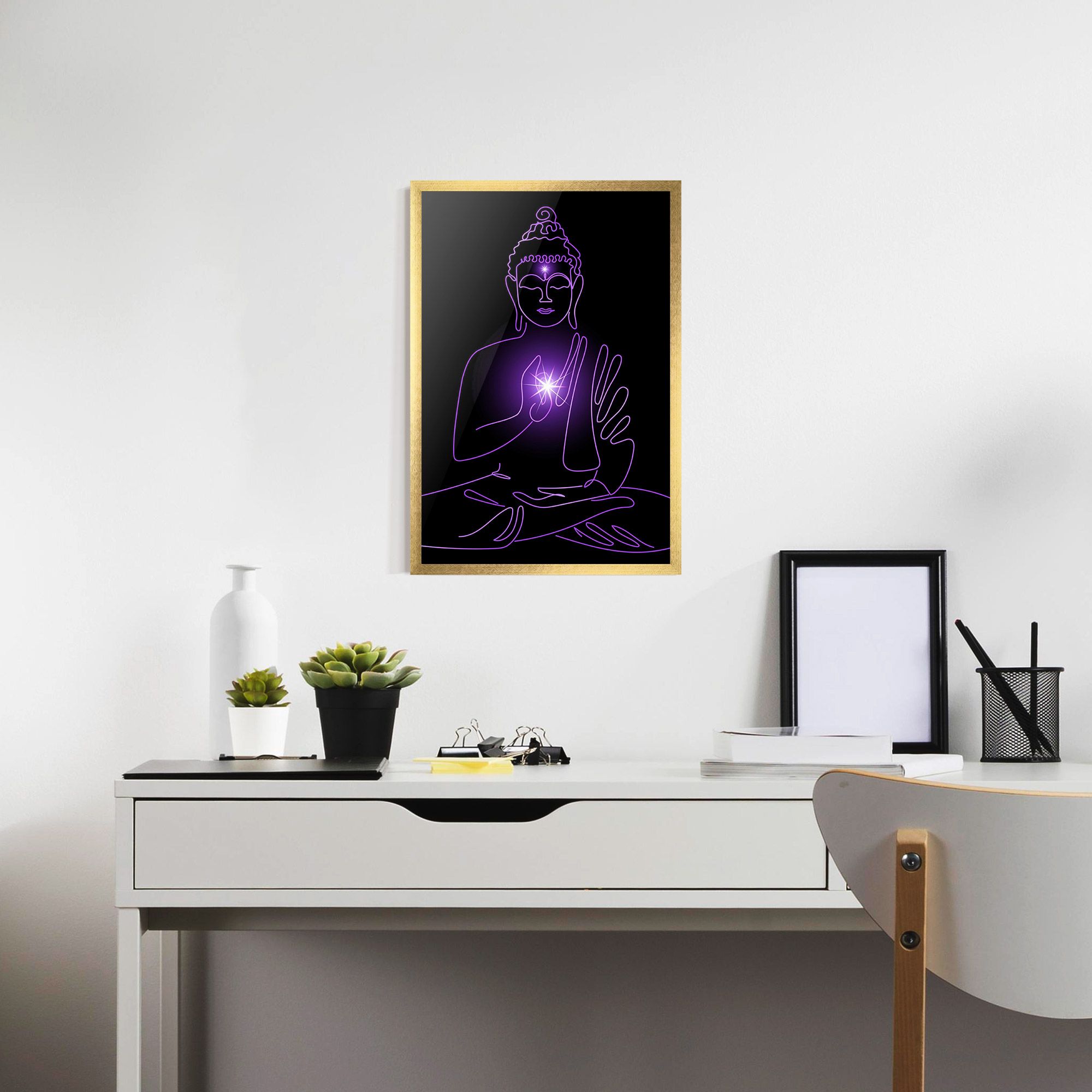 Glowing Buddha mockup 7