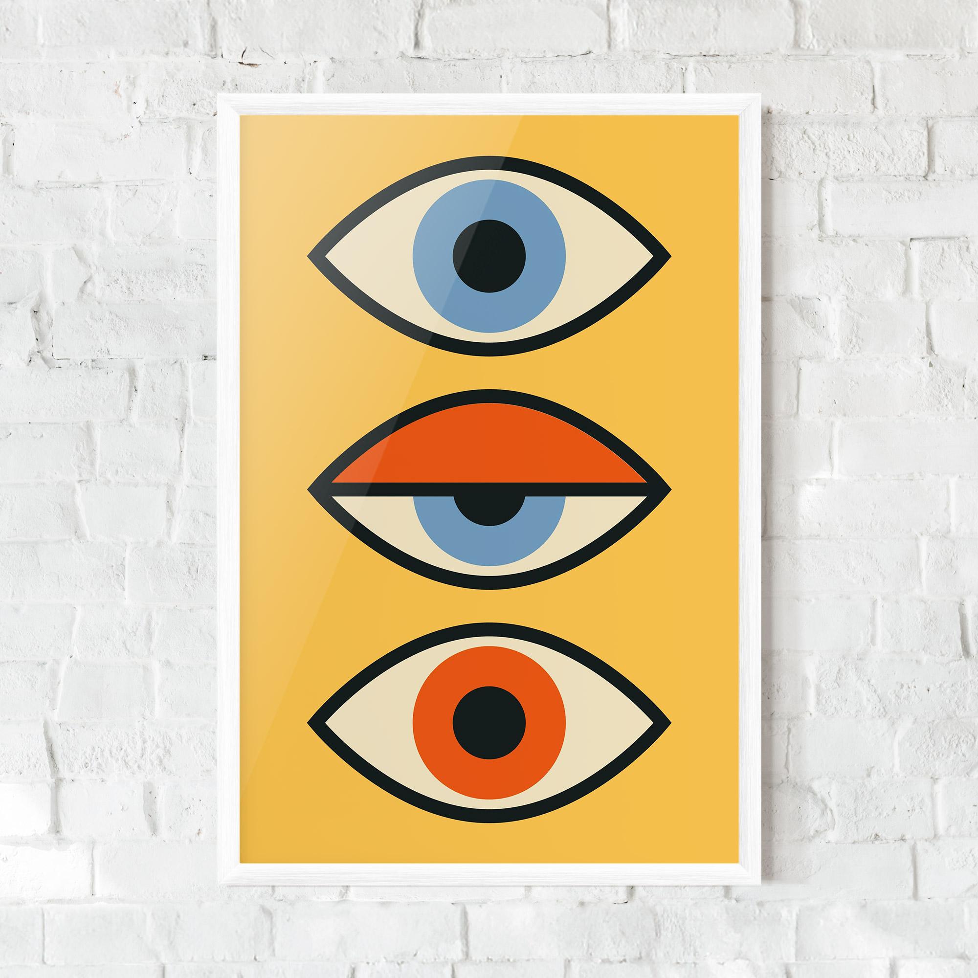 Poster Înrămat Blue Orange Eye mockup 0