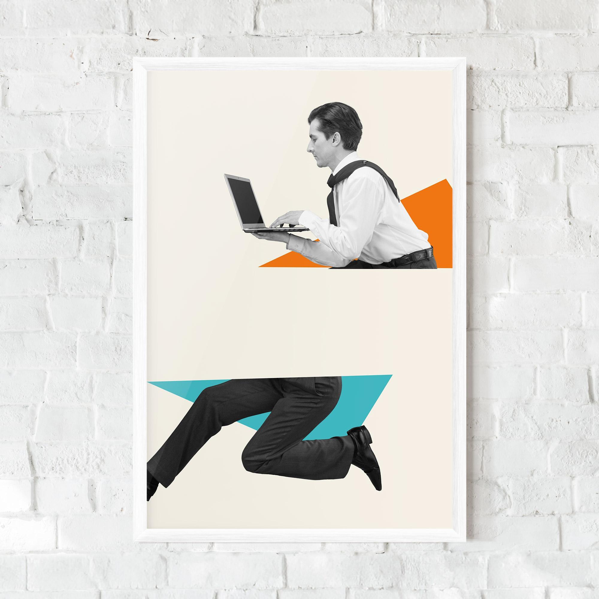 Poster Înrămat Businessman Collage mockup 0