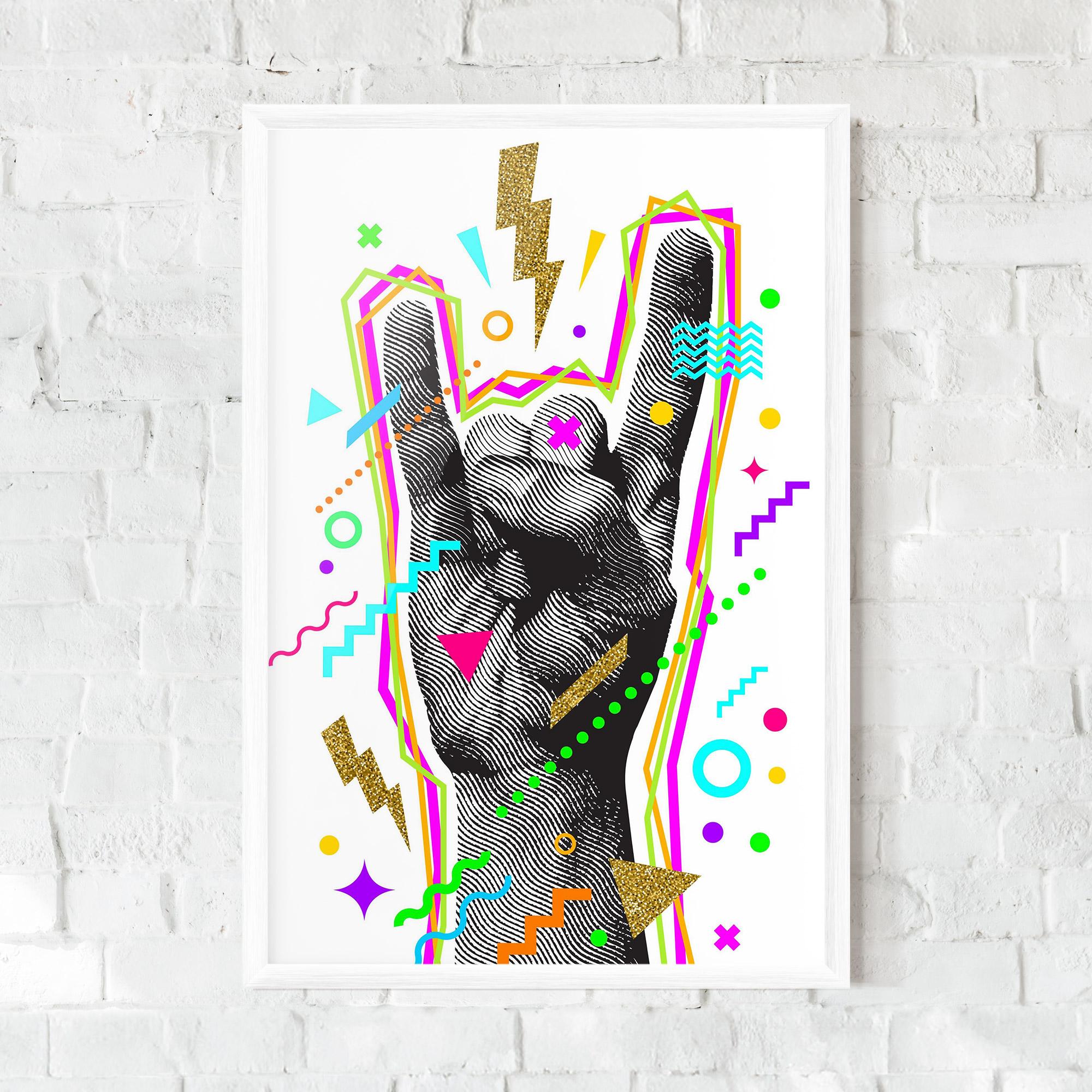 Poster Înrămat Hand Sign Art mockup 0