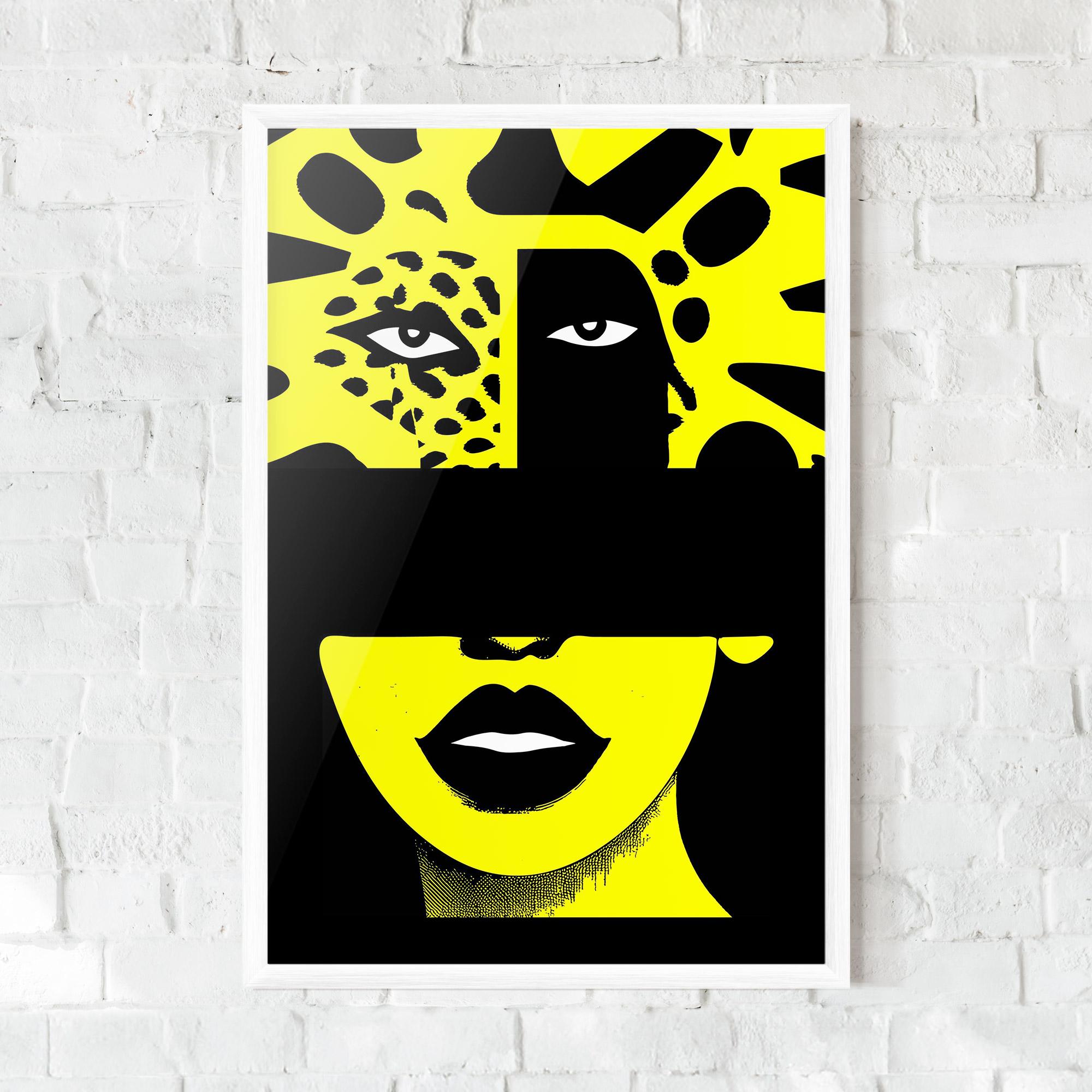 Poster Înrămat Jaguar Woman Art mockup 0
