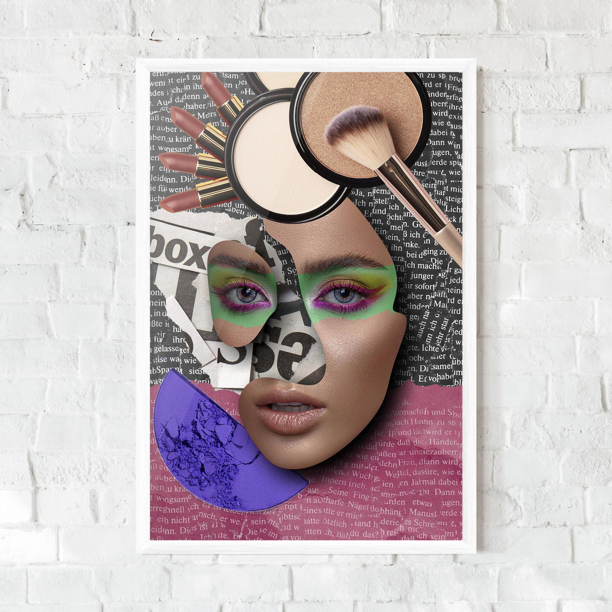 Poster Înrămat Makeup Collage mockup 0