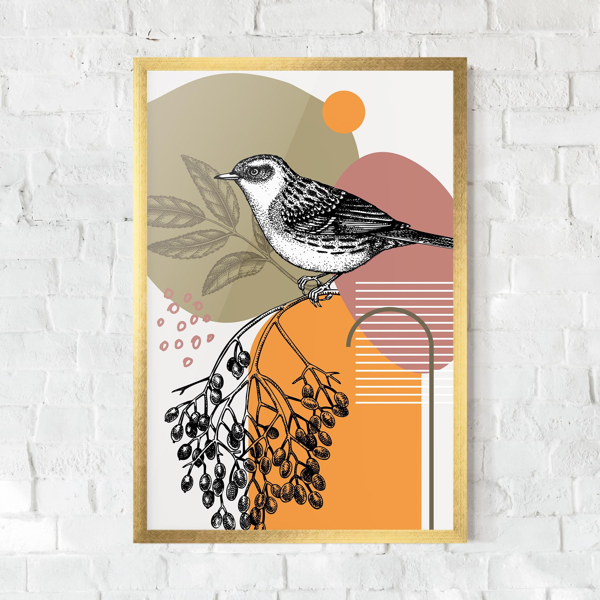 Poster Înrămat Bird Collage mockup 0