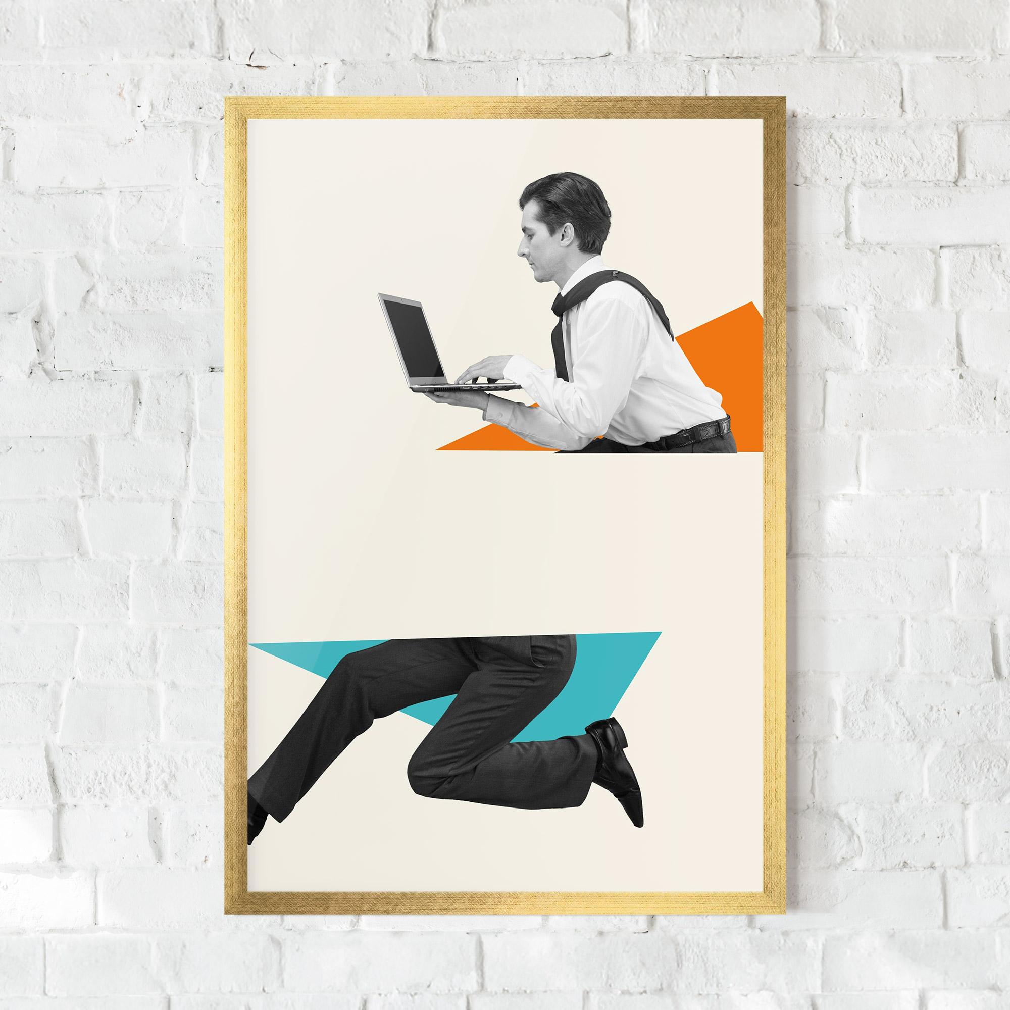 Poster Înrămat Businessman Collage mockup 0