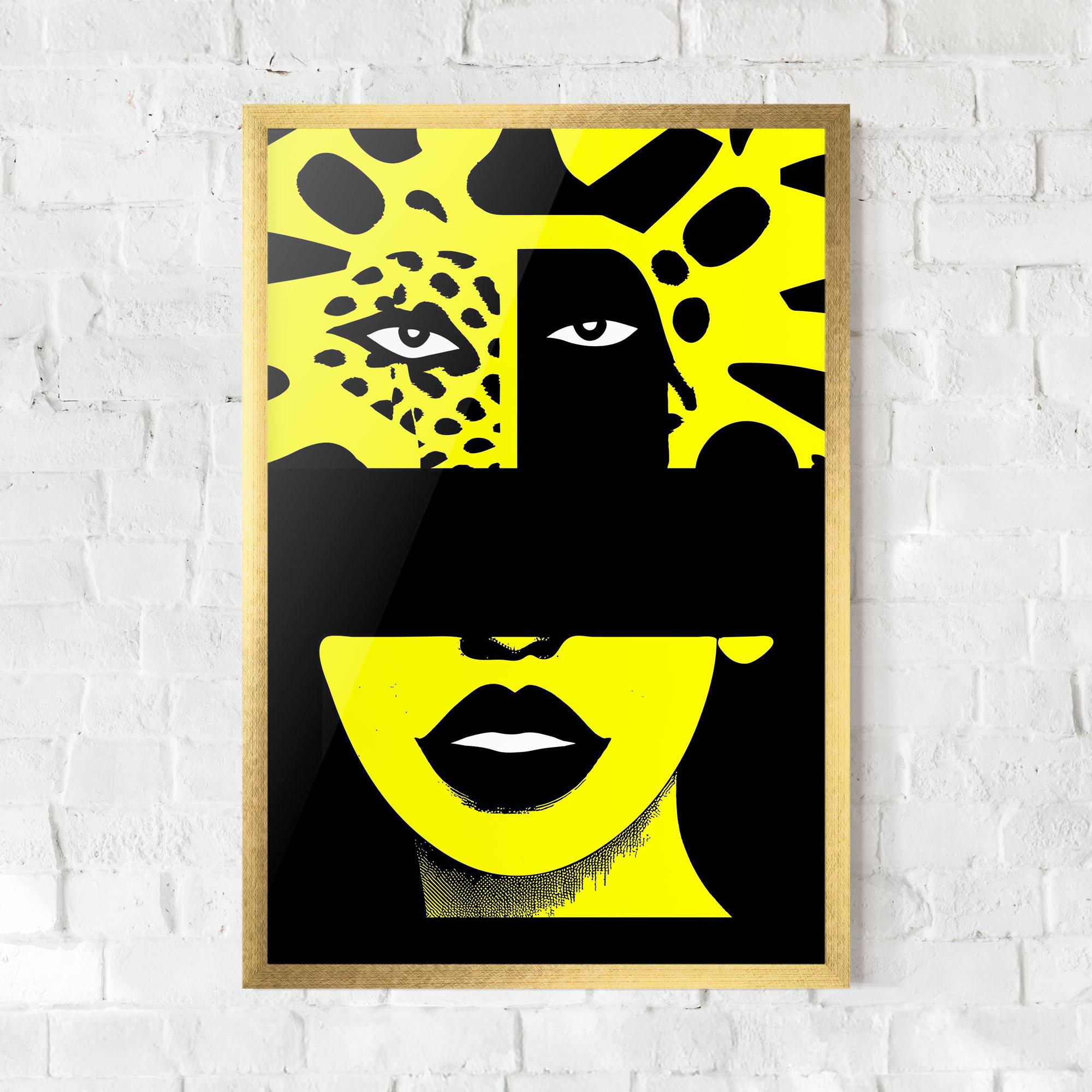 Poster Înrămat Jaguar Woman Art mockup 0
