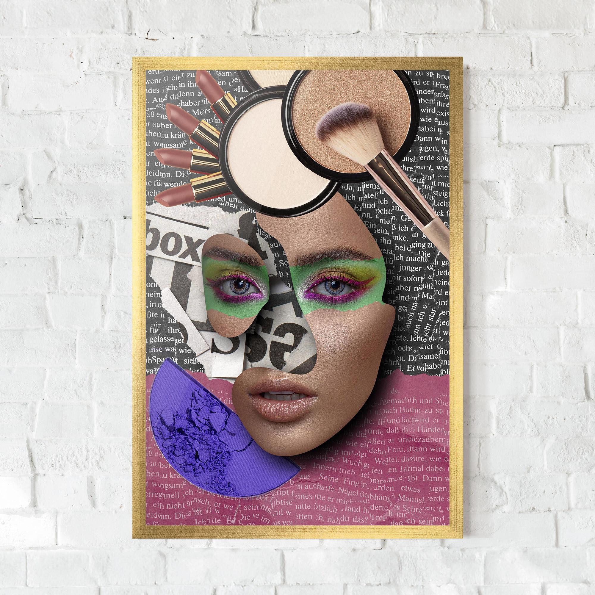 Poster Înrămat Makeup Collage mockup 0