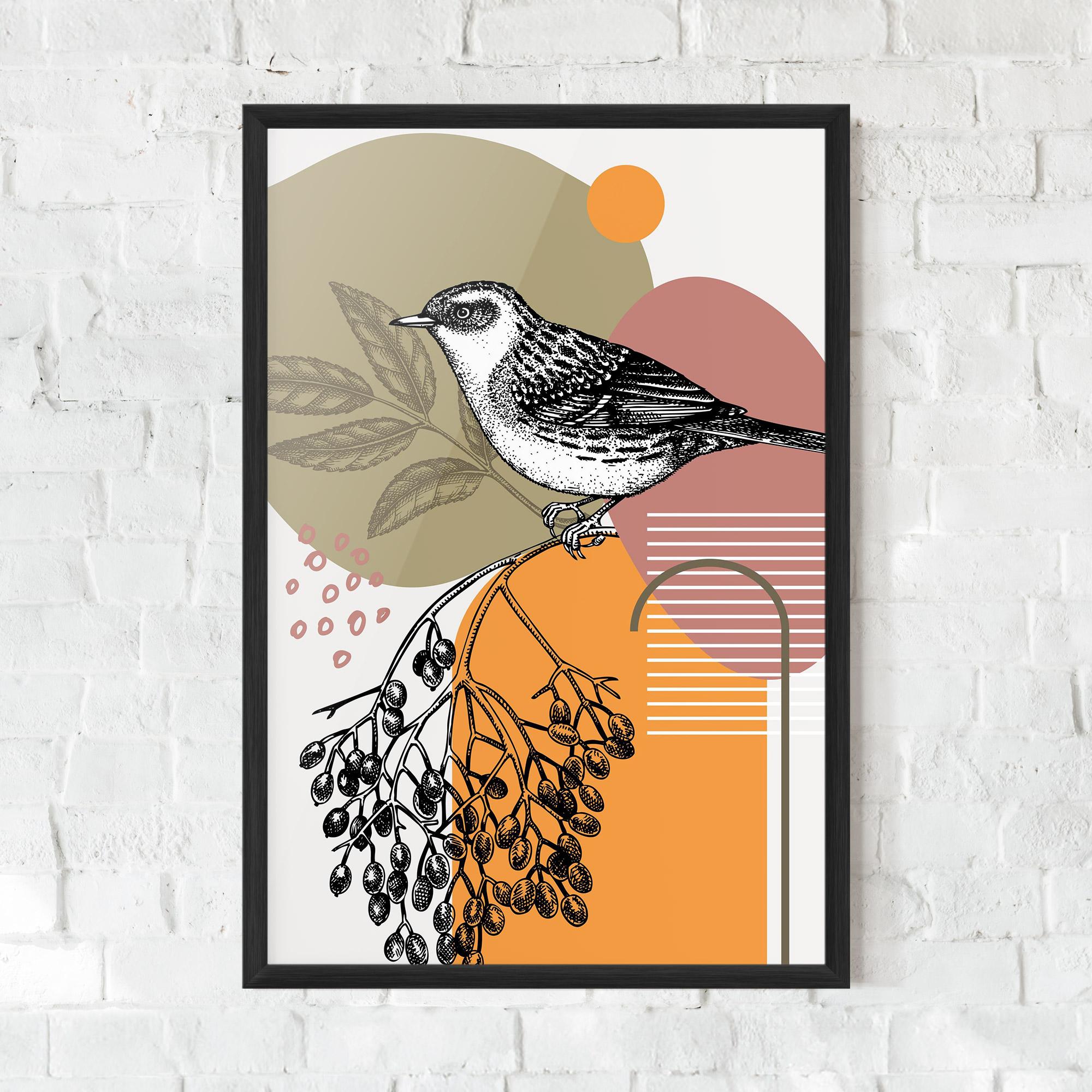 Poster Înrămat Bird Collage mockup 0