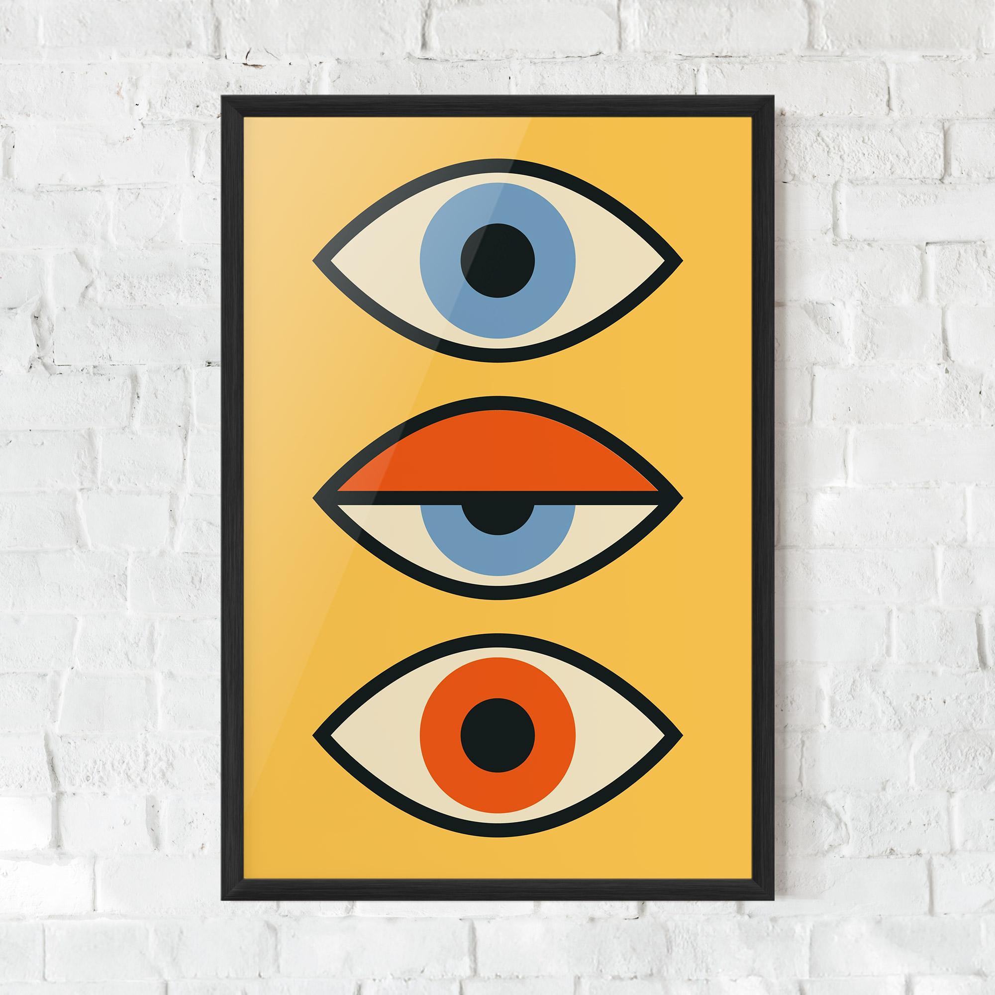 Poster Înrămat Blue Orange Eye mockup 0