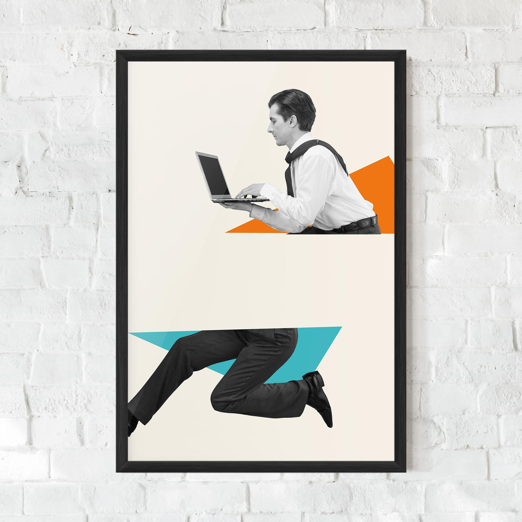 Poster Înrămat Businessman Collage mockup 0