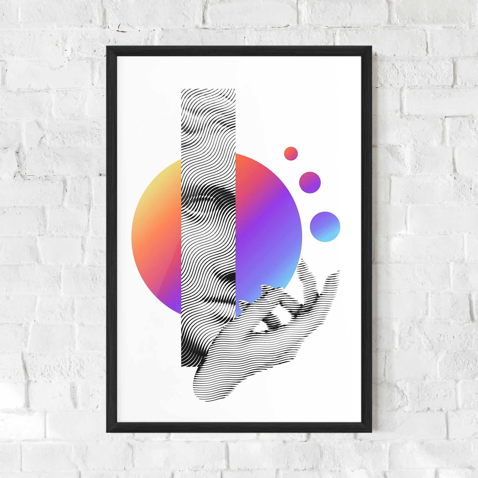 Poster Înrămat Orange Light Statue mockup 0