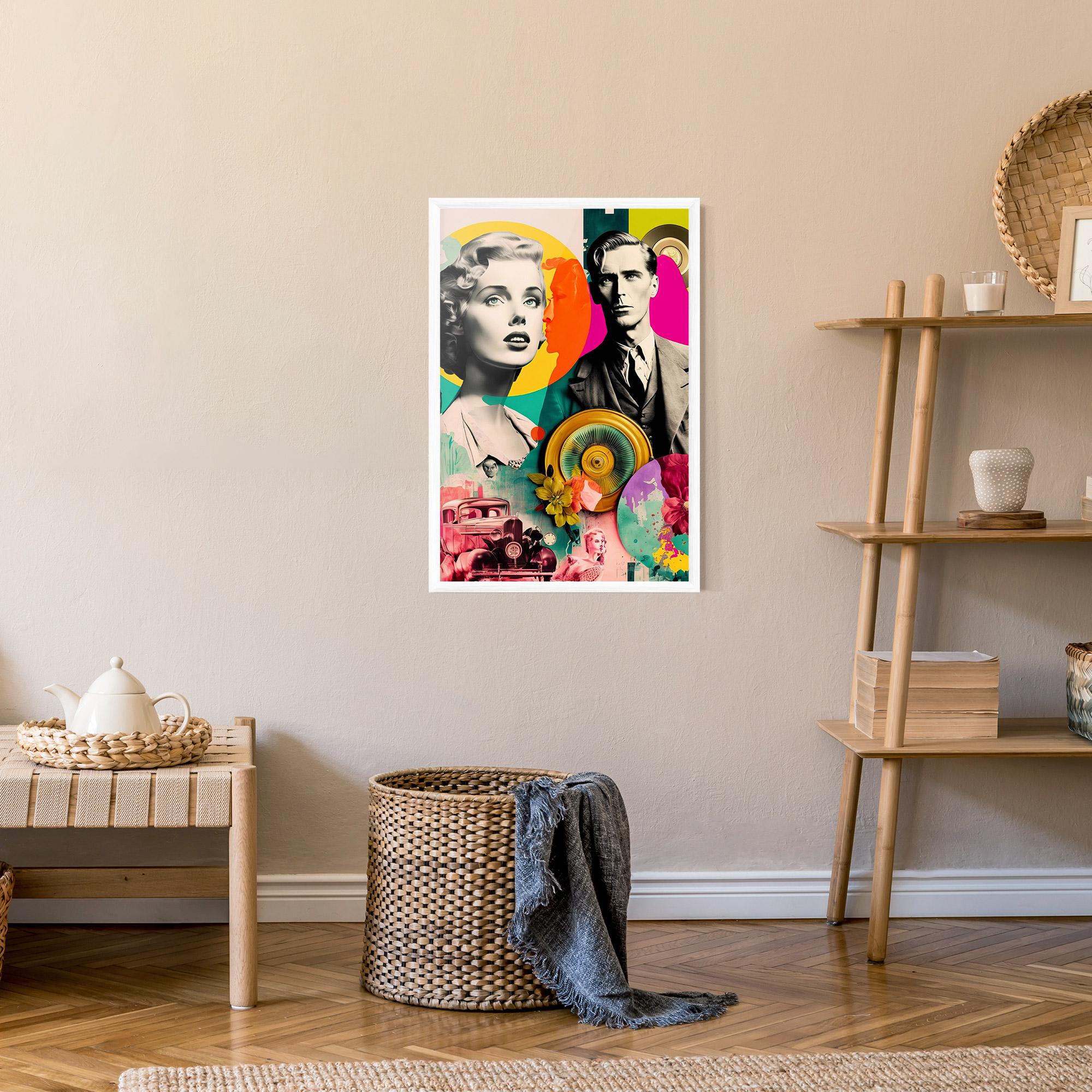 Poster Înrămat 60s Retro Collage mockup 9