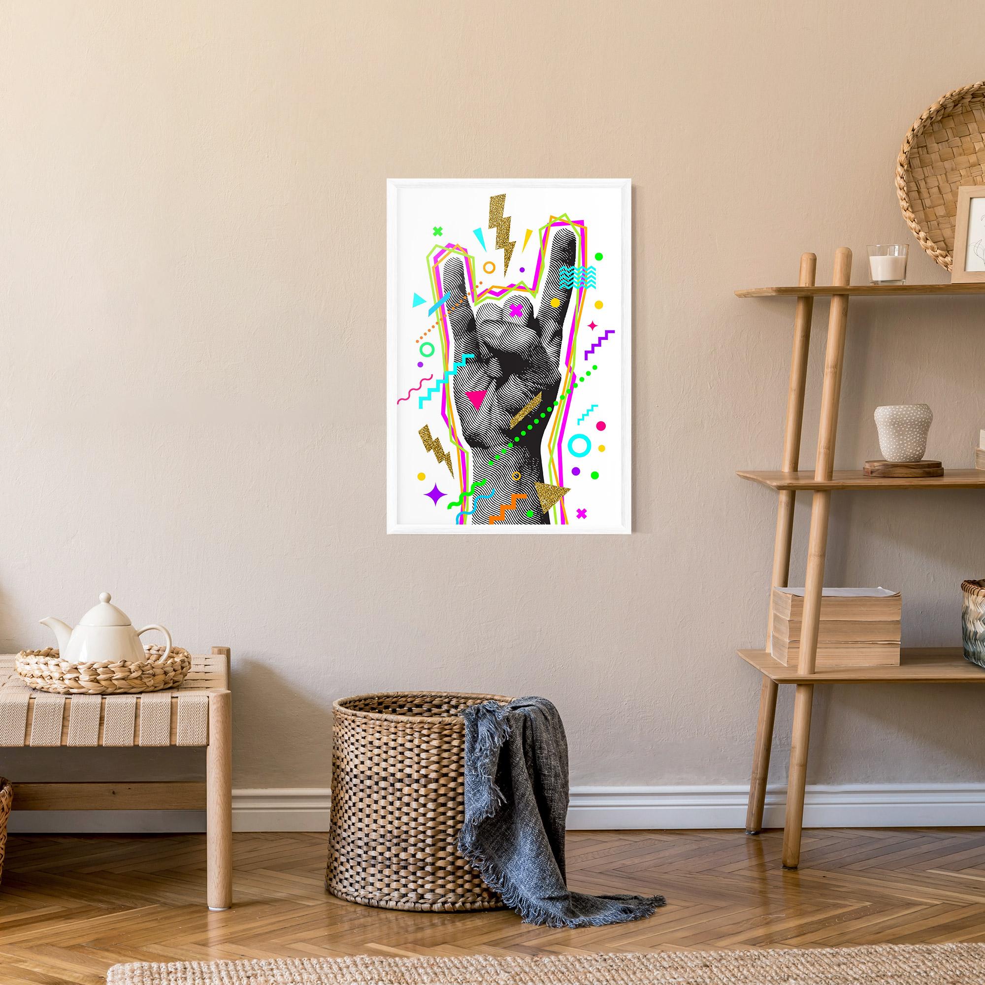 Poster Înrămat Hand Sign Art mockup 9