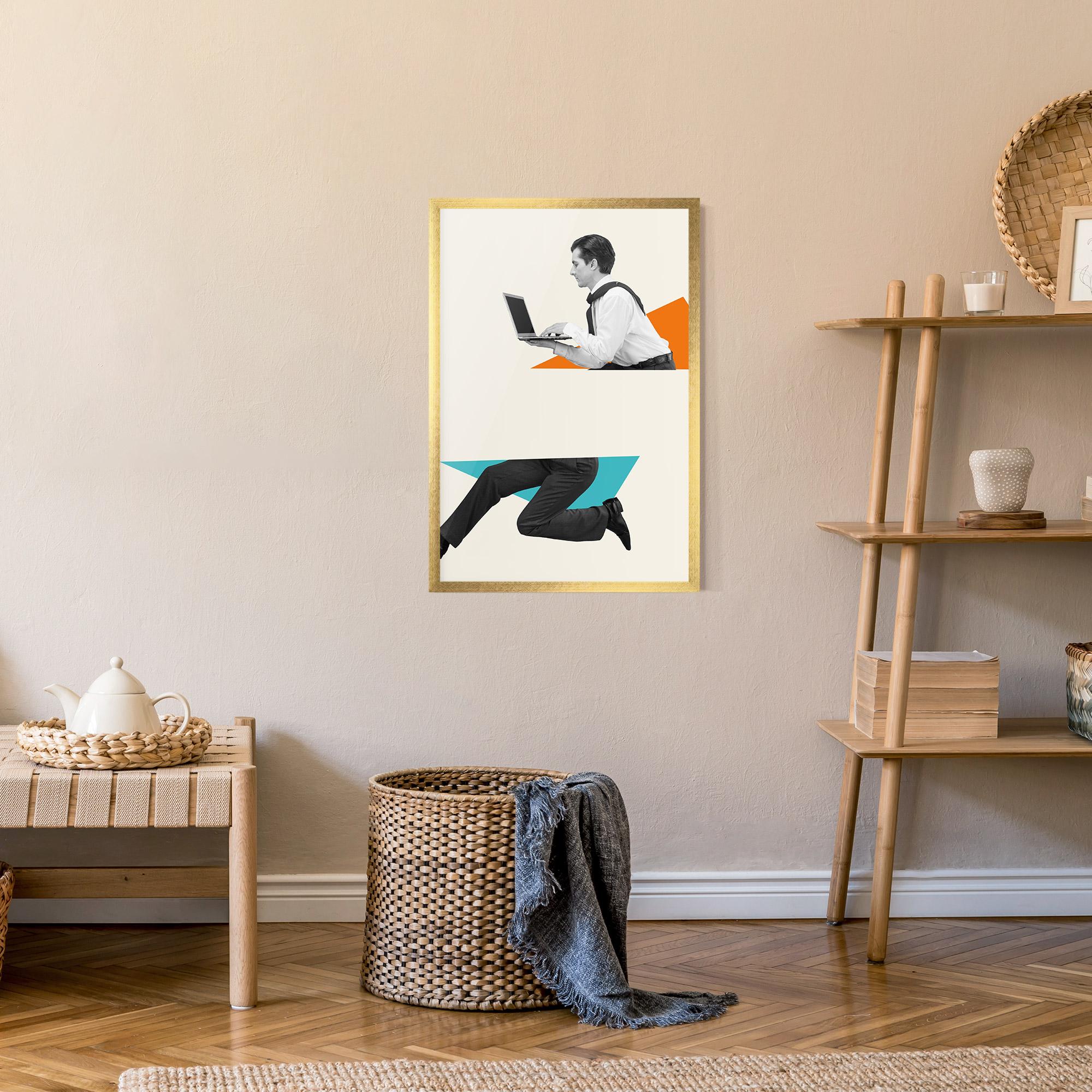 Poster Înrămat Businessman Collage mockup 9