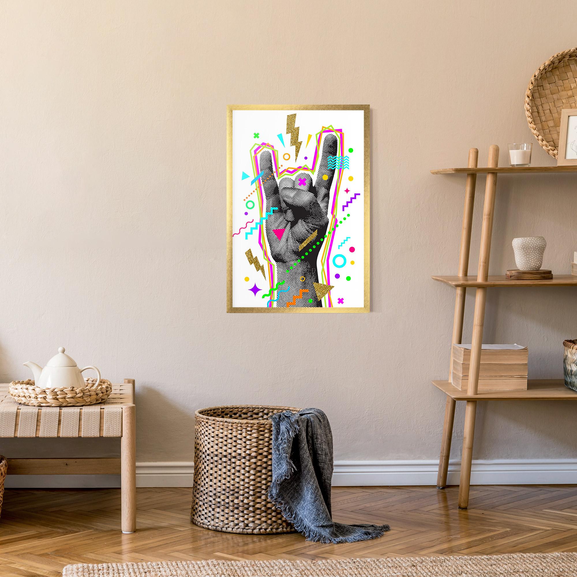 Poster Înrămat Hand Sign Art mockup 9