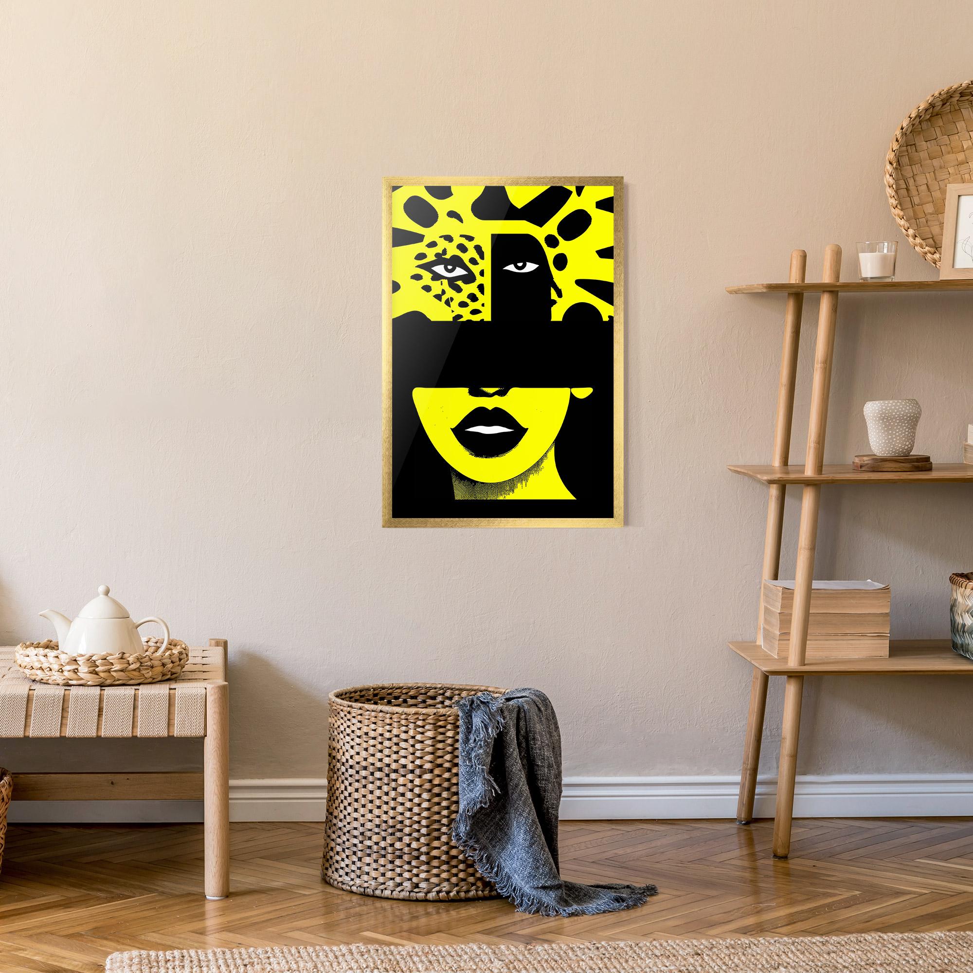 Poster Înrămat Jaguar Woman Art mockup 9