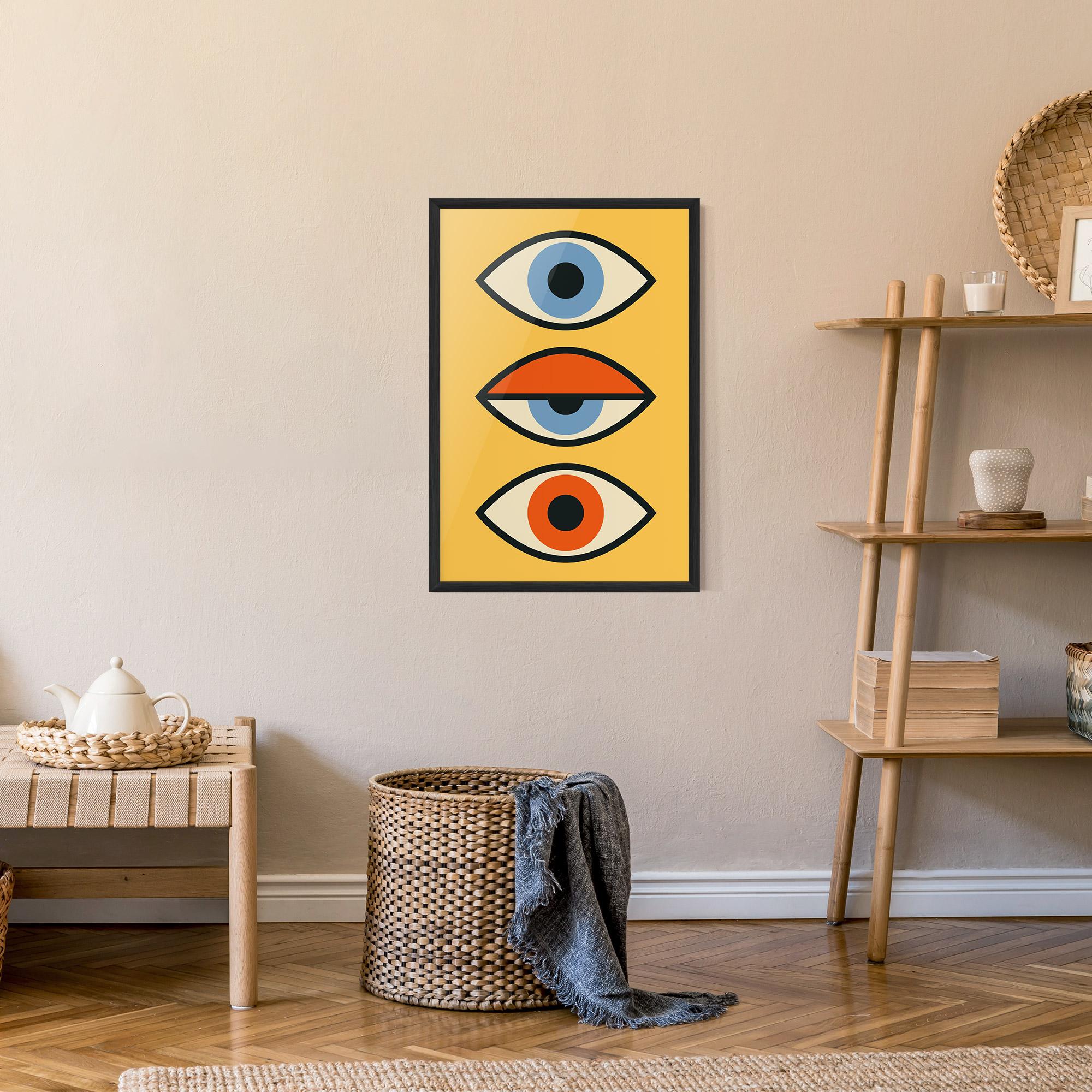 Poster Înrămat Blue Orange Eye mockup 9