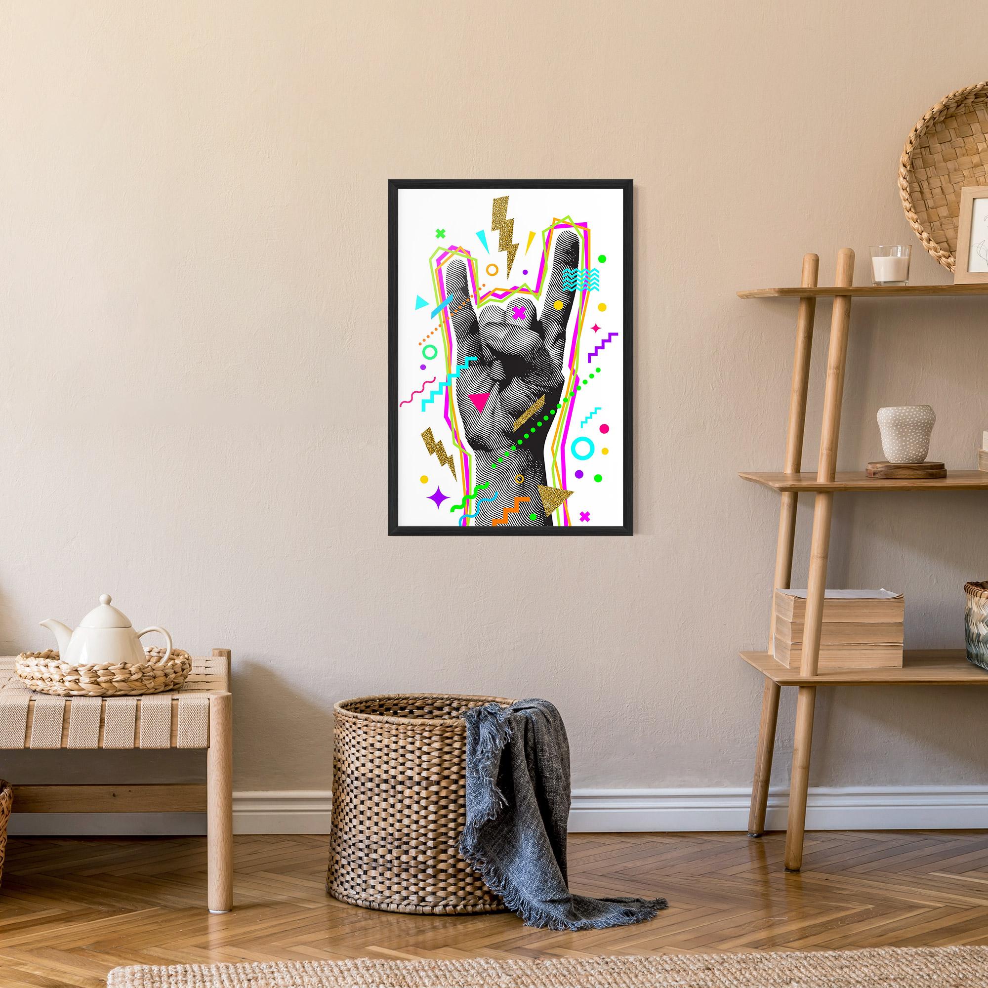 Poster Înrămat Hand Sign Art mockup 9