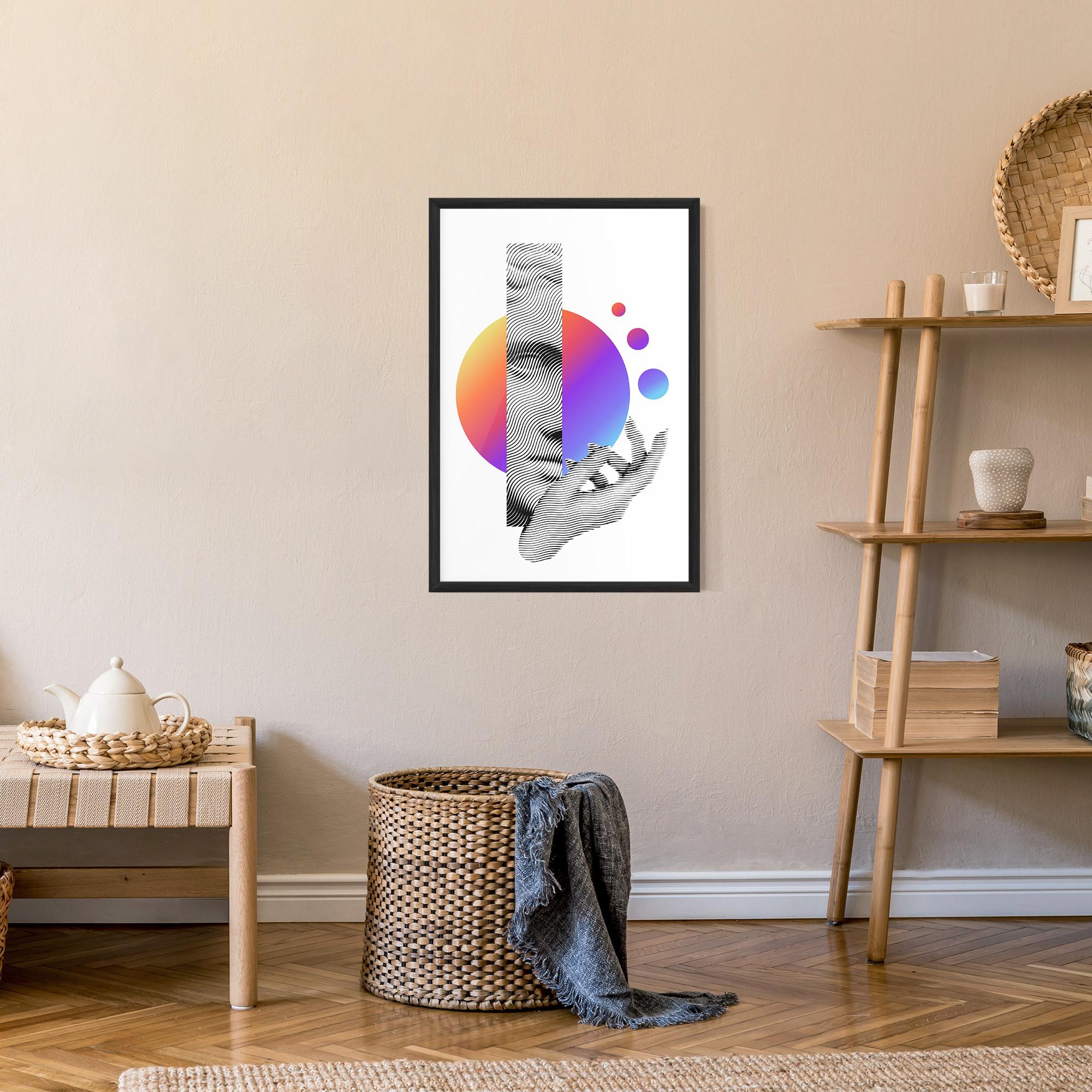 Poster Înrămat Orange Light Statue mockup 9