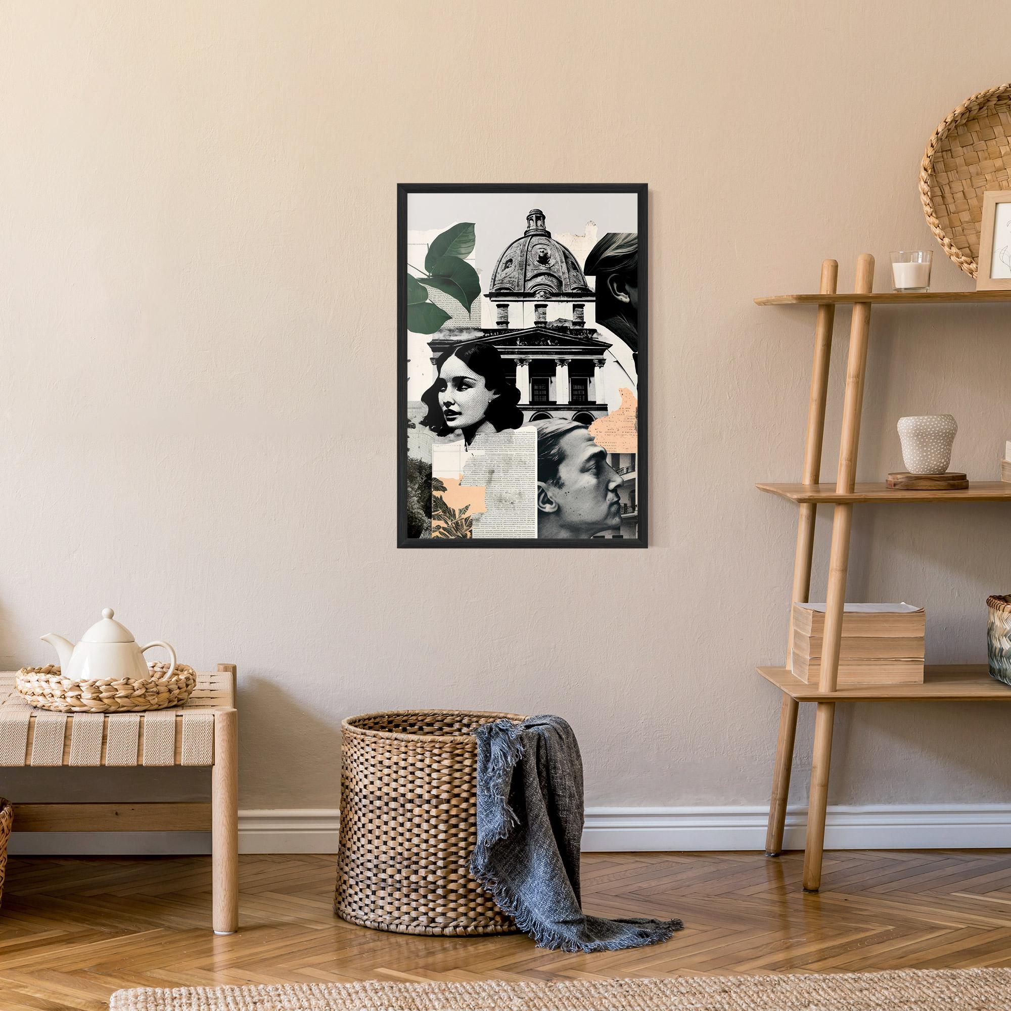 Poster Înrămat Vintage Collage mockup 9