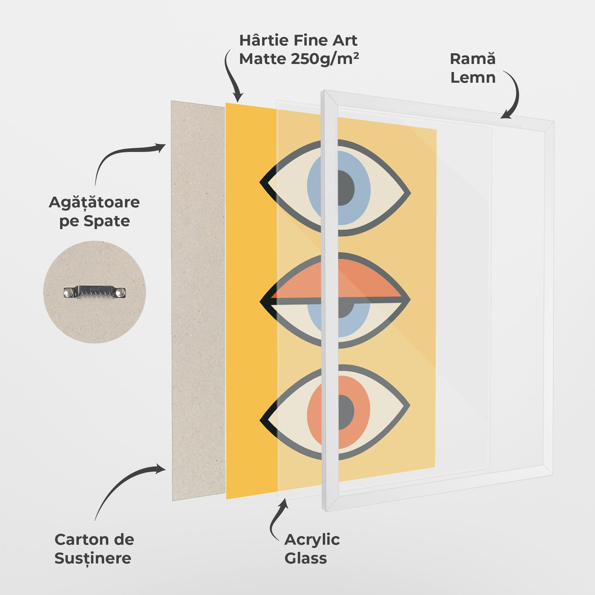 Poster Înrămat Blue Orange Eye mockup 1