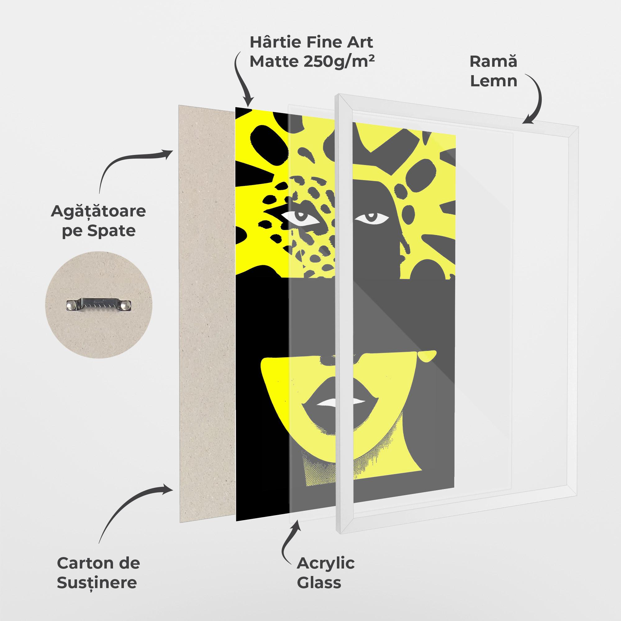 Poster Înrămat Jaguar Woman Art mockup 1