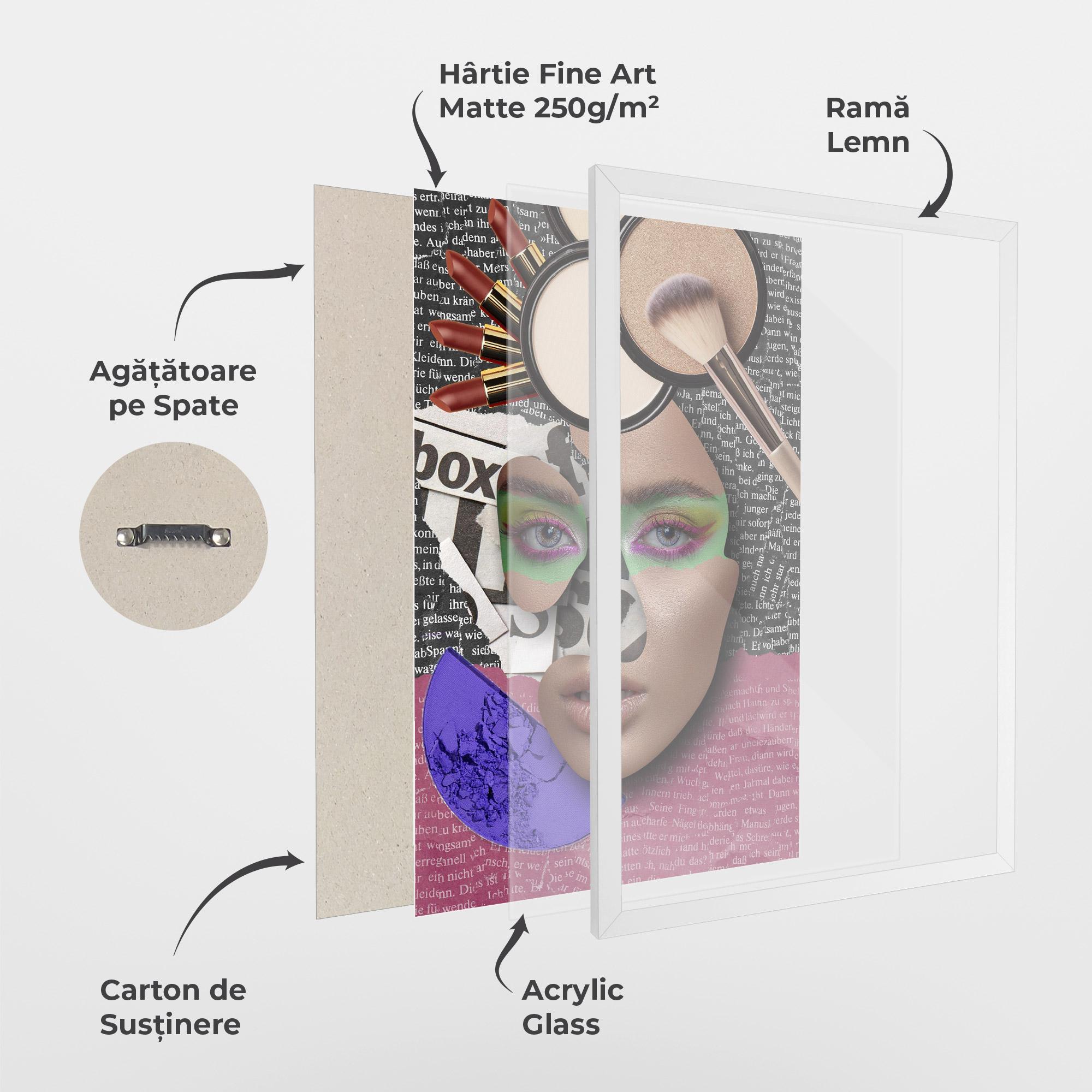 Poster Înrămat Makeup Collage mockup 1