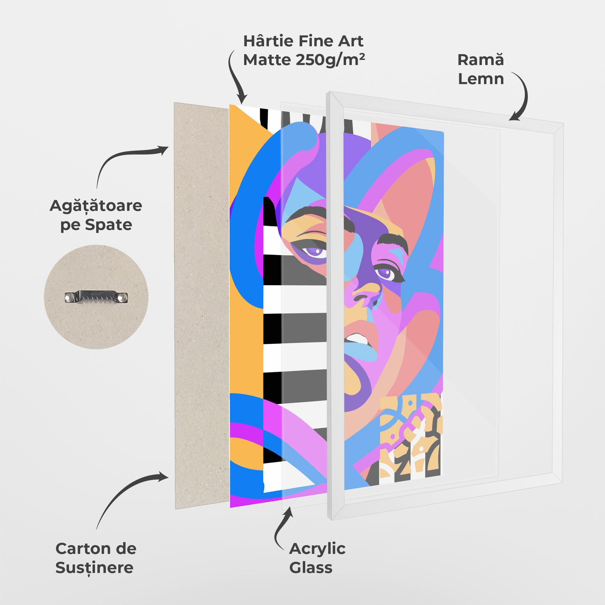 Poster Înrămat Woman Art Face mockup 1