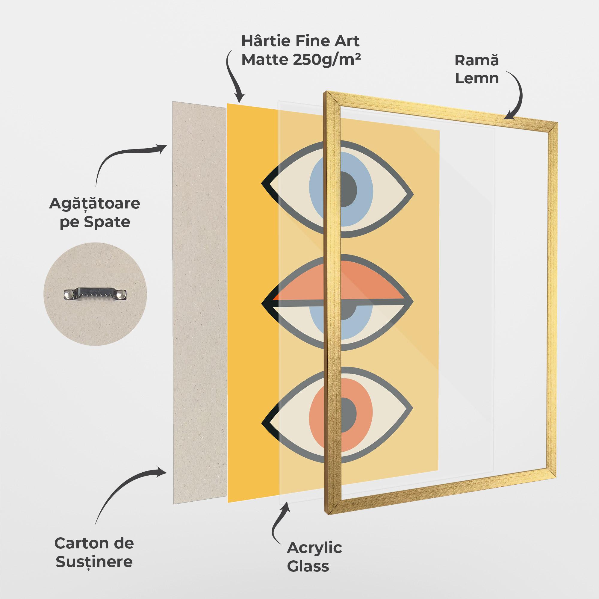 Poster Înrămat Blue Orange Eye mockup 1