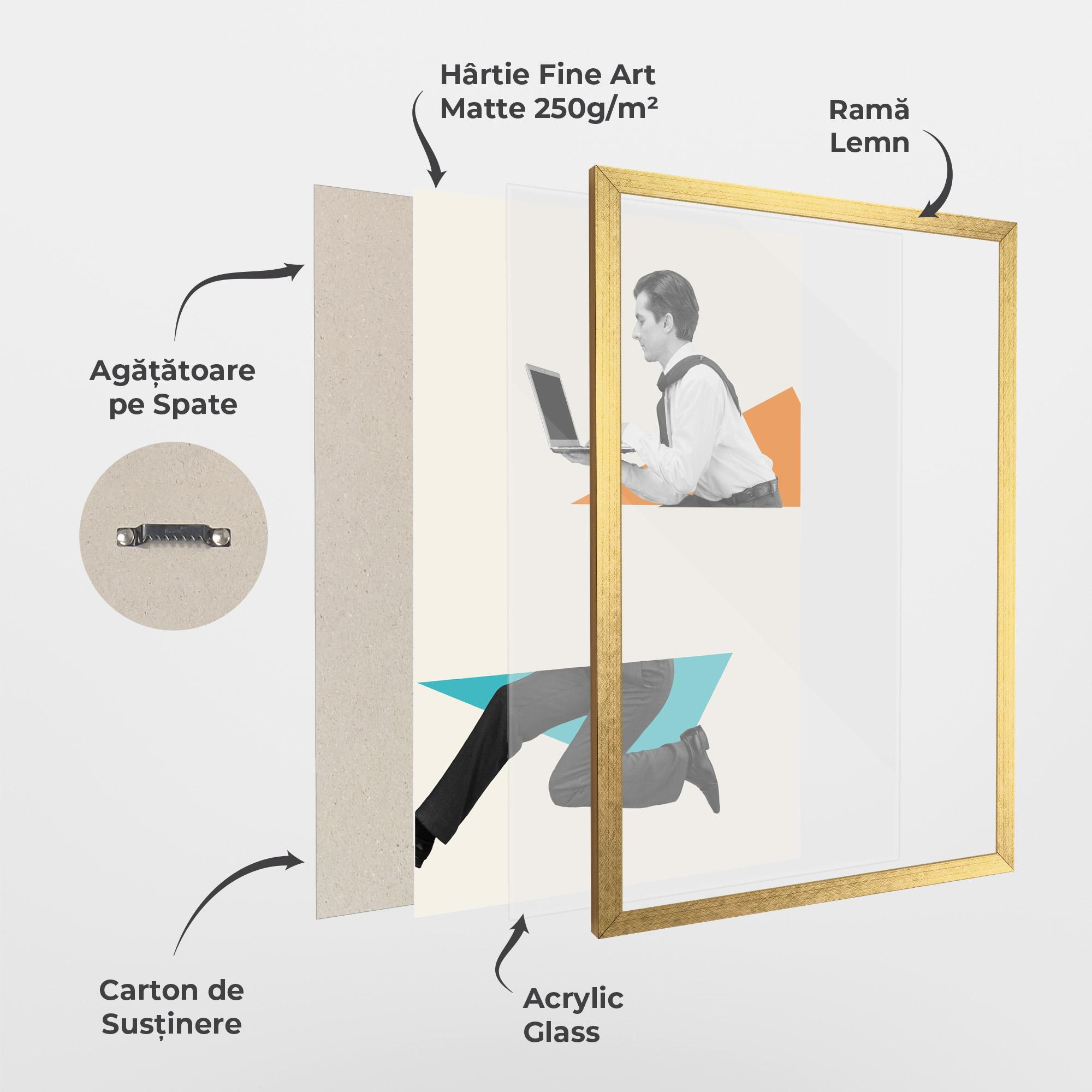 Poster Înrămat Businessman Collage mockup 1