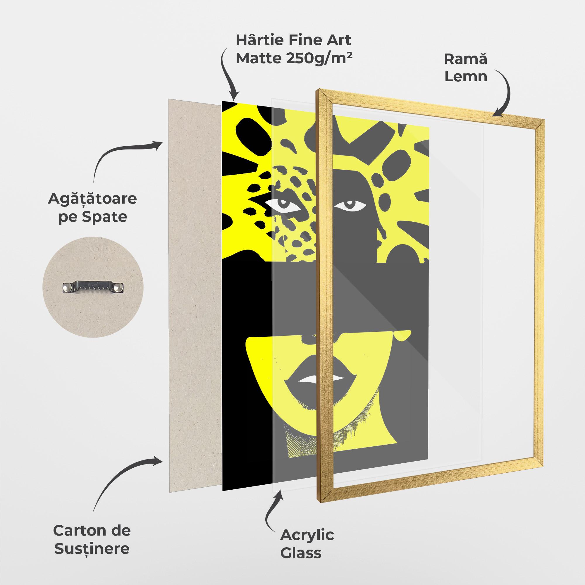 Poster Înrămat Jaguar Woman Art mockup 1