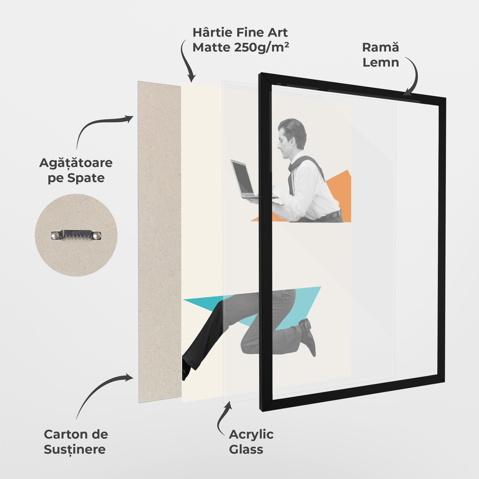 Poster Înrămat Businessman Collage mockup 1