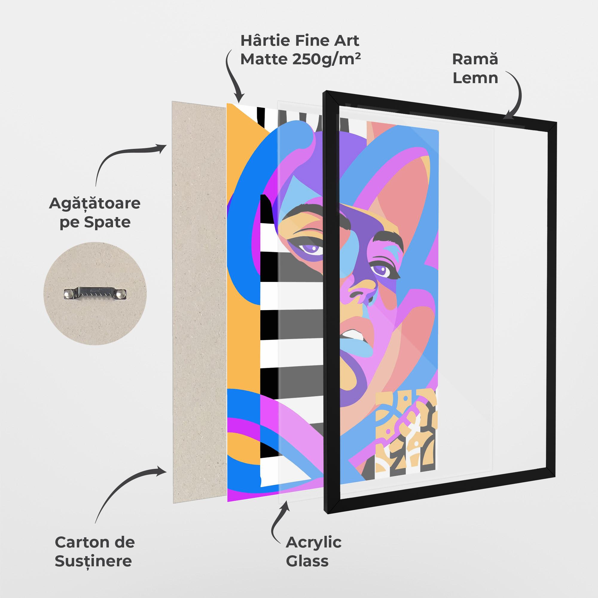 Poster Înrămat Woman Art Face mockup 1