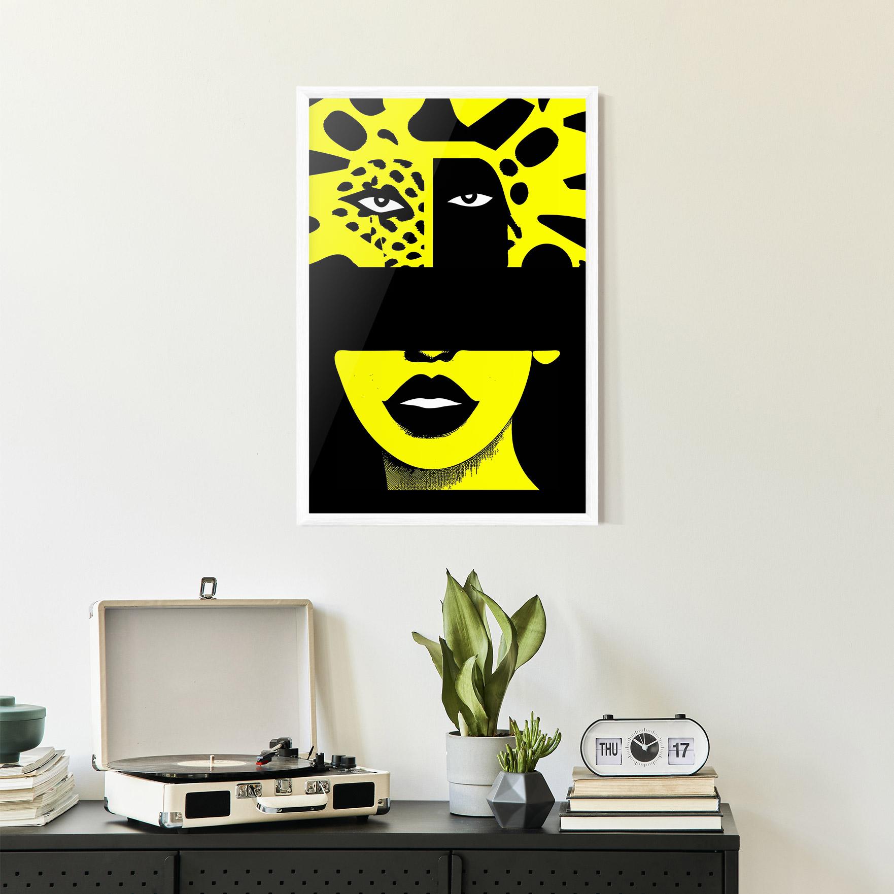 Poster Înrămat Jaguar Woman Art mockup 2
