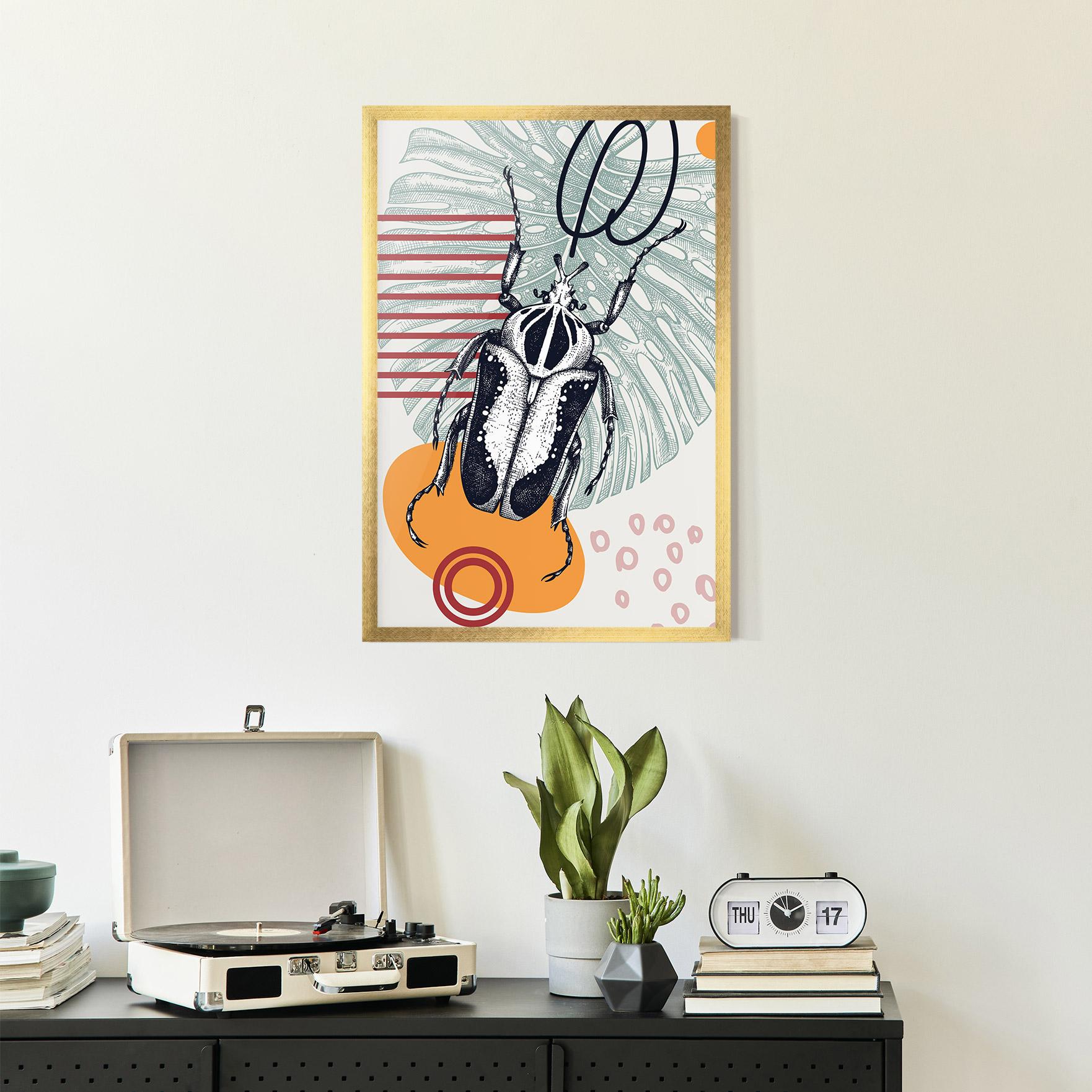 Poster Înrămat Insects Art Collage mockup 2